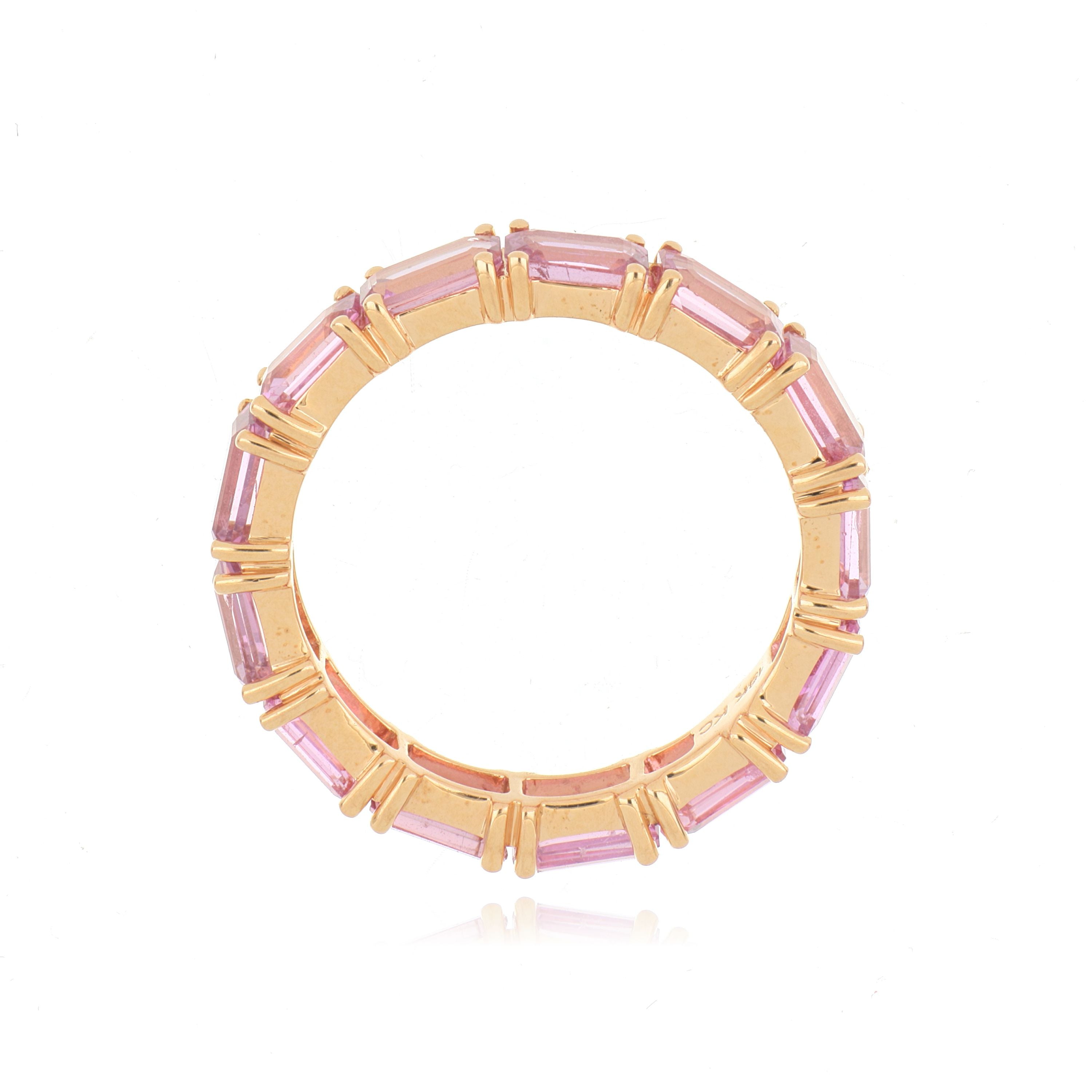 18k Rose Gold Sapphire Eternity Ring