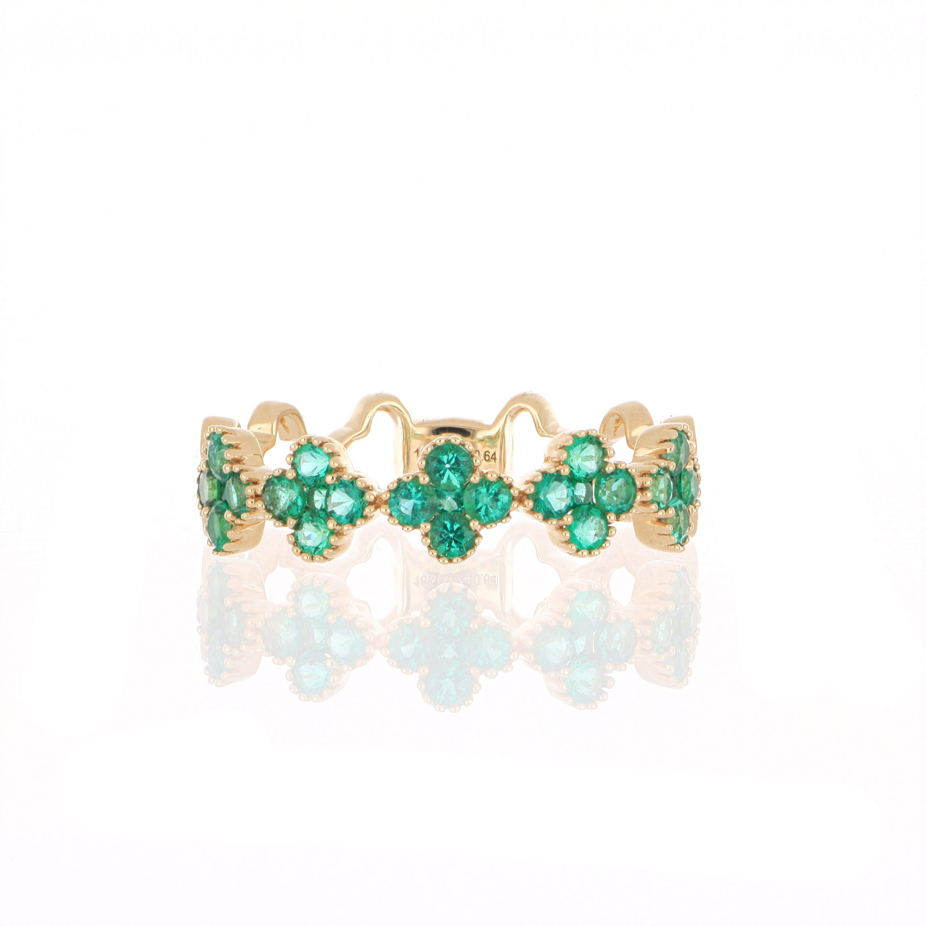 18k Yellow Gold Emerald Ring