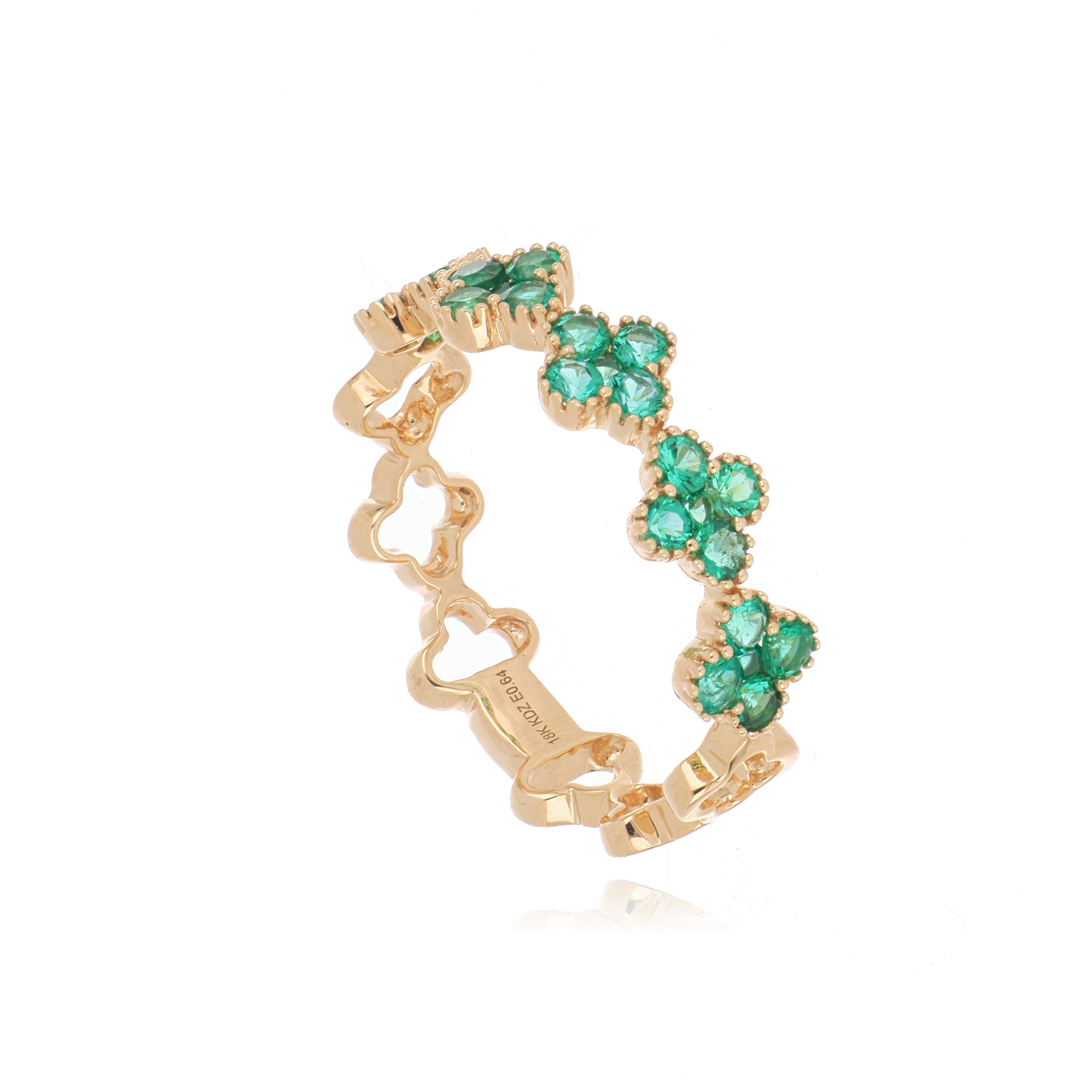 18k Yellow Gold Emerald Ring
