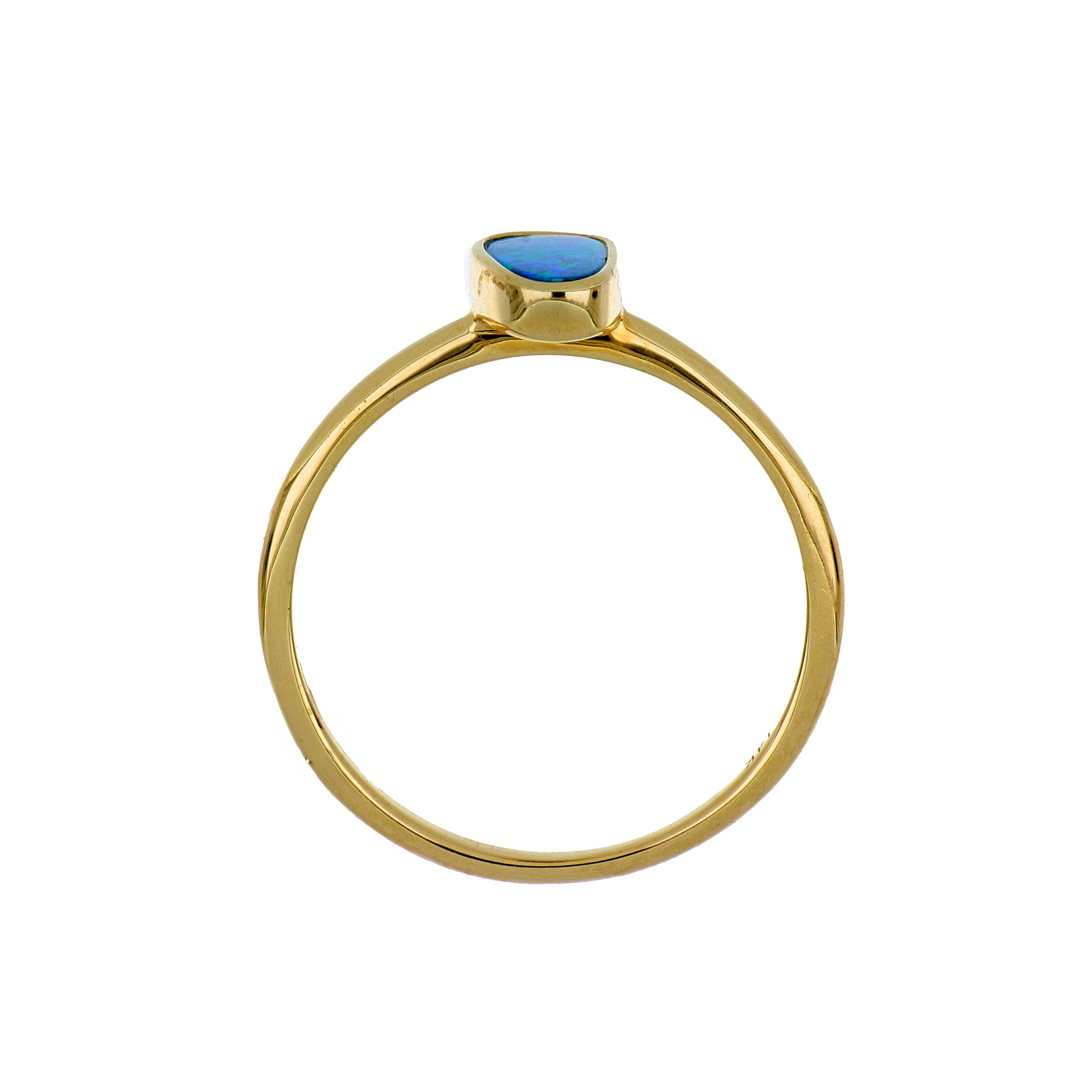 14k Yellow Gold Opal Ring