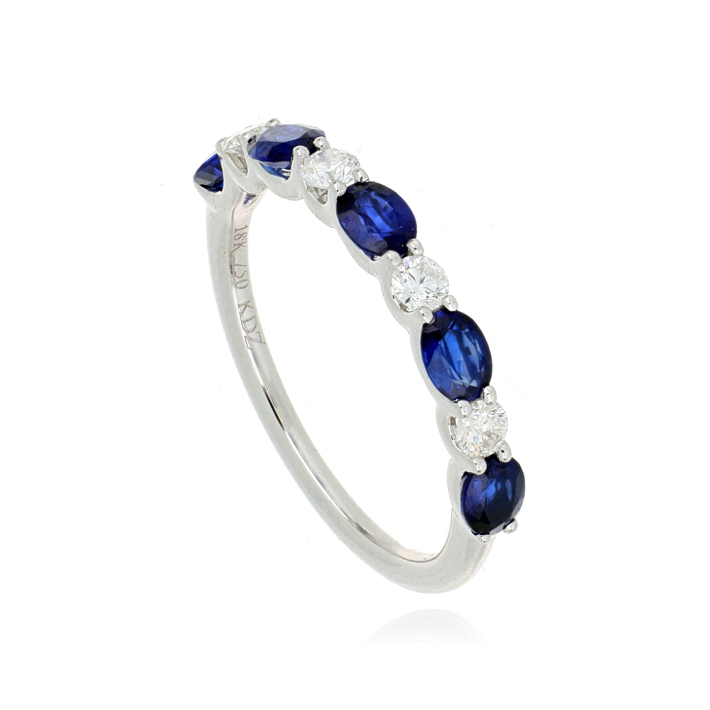 18k White Gold Sapphire and Diamond Ring