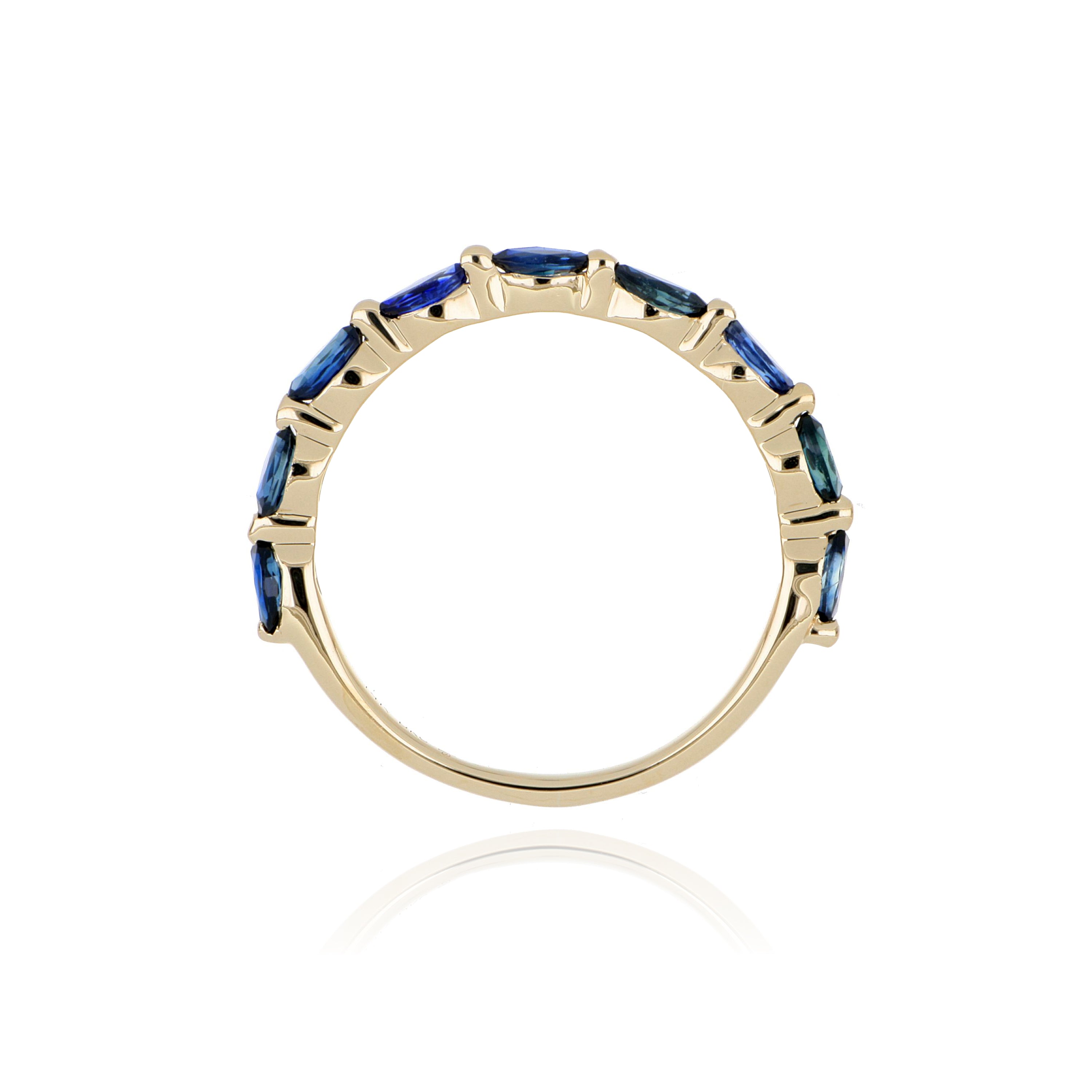 14k Yellow Gold Sapphire Ring - Charles Koll Jewelers