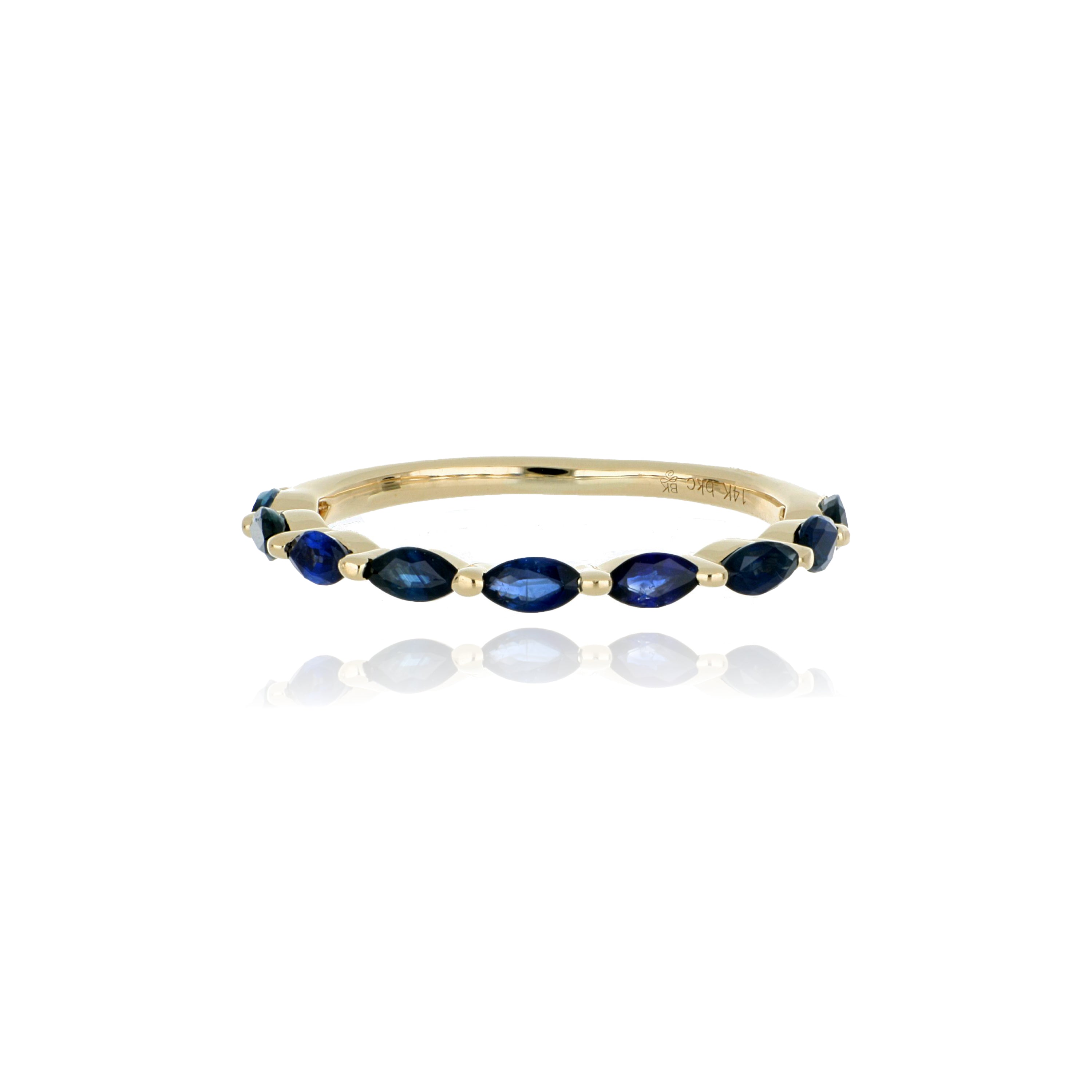 14k Yellow Gold Sapphire Ring - Charles Koll Jewelers