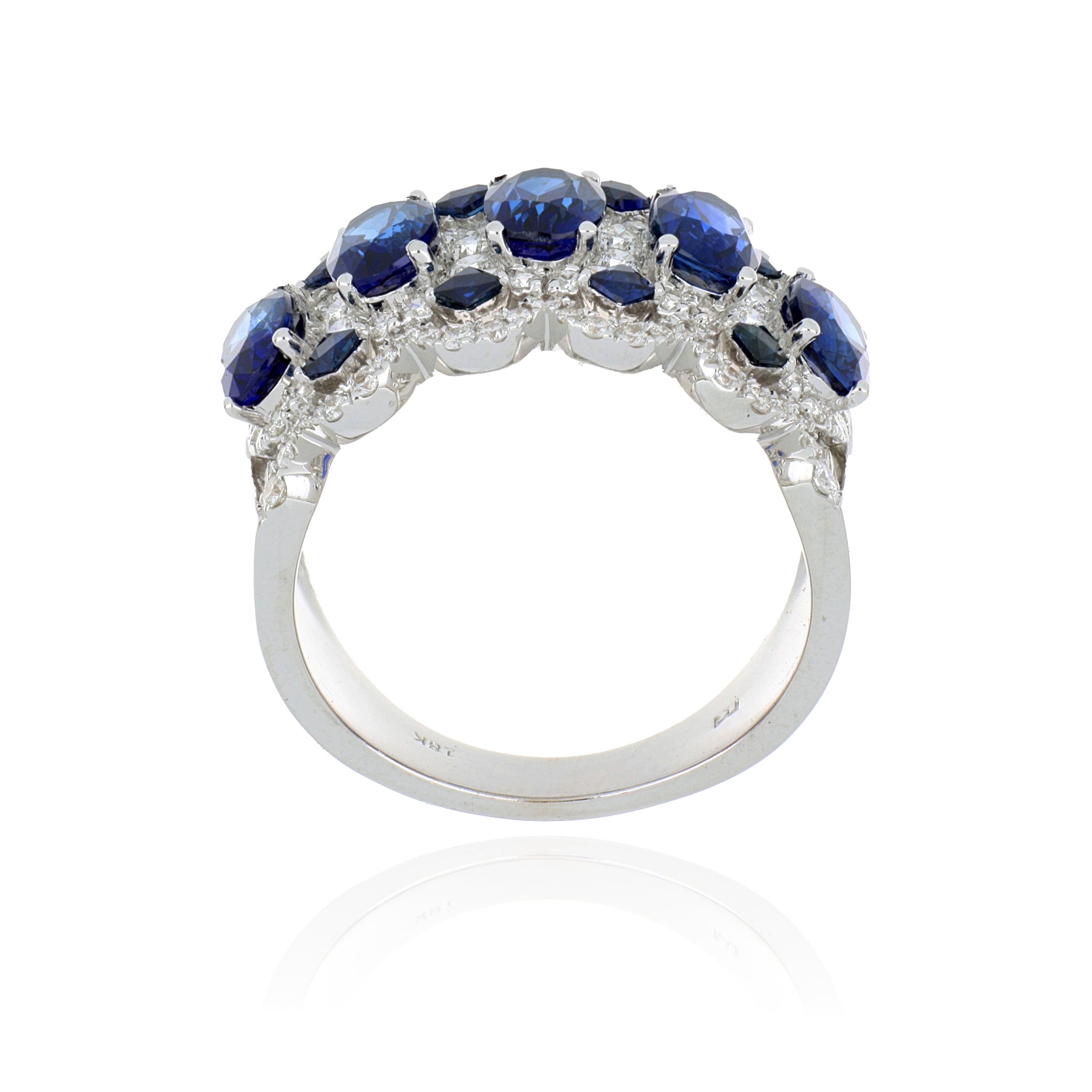 18k White Gold Sapphire and Diamond Ring - Charles Koll Jewelers