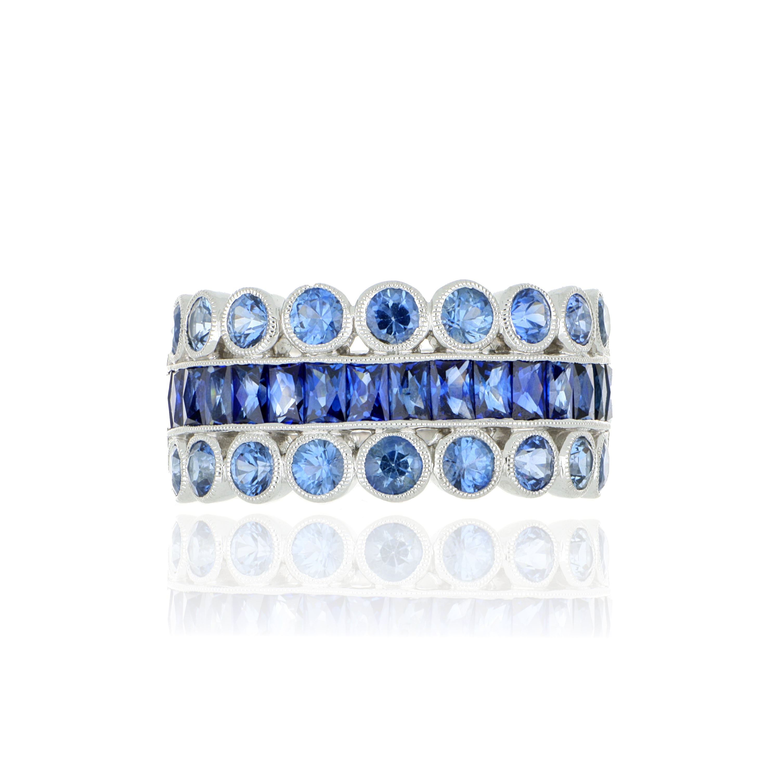 14k White Gold Sapphire Ring