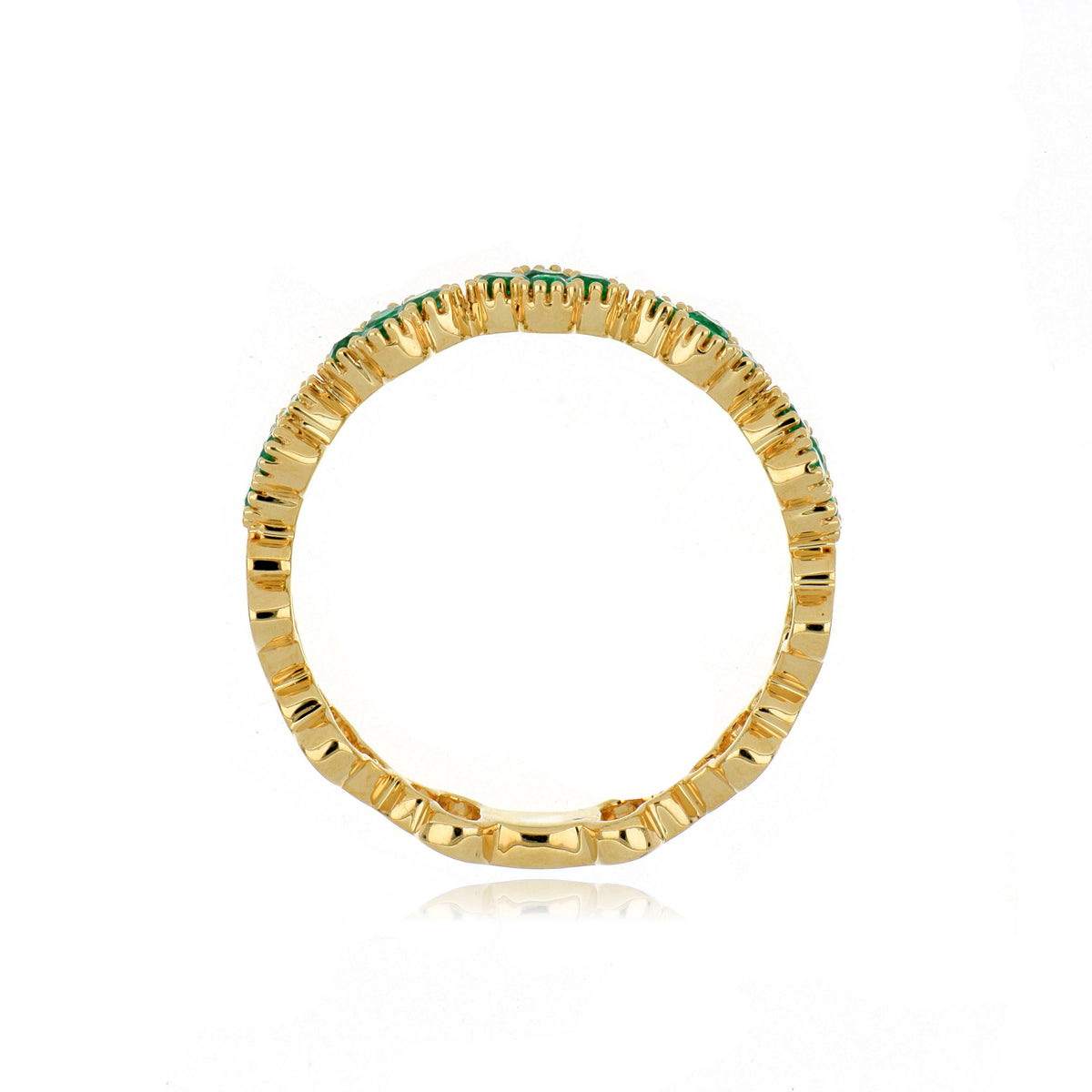 18k Yellow Gold Emerald Ring
