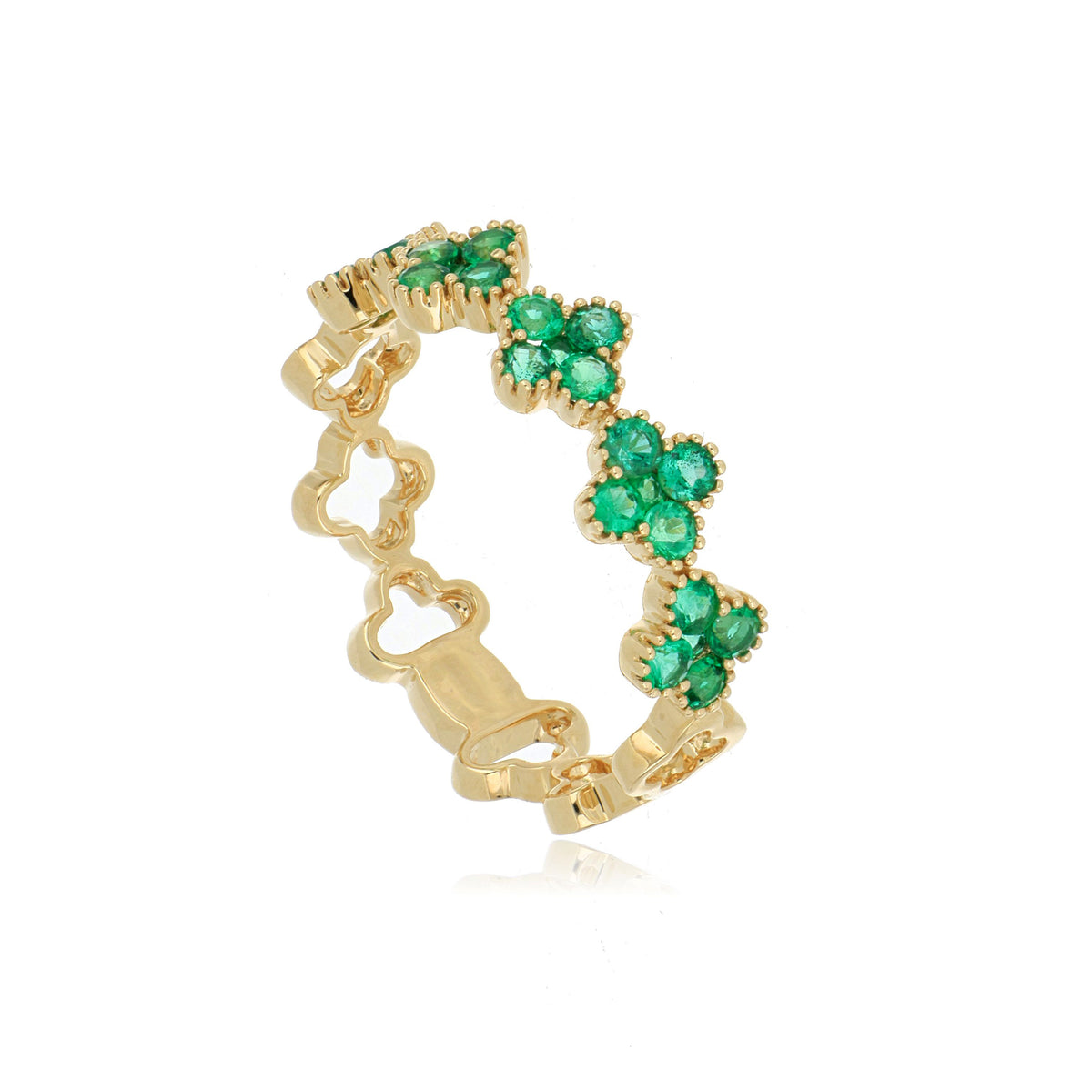 18k Yellow Gold Emerald Ring
