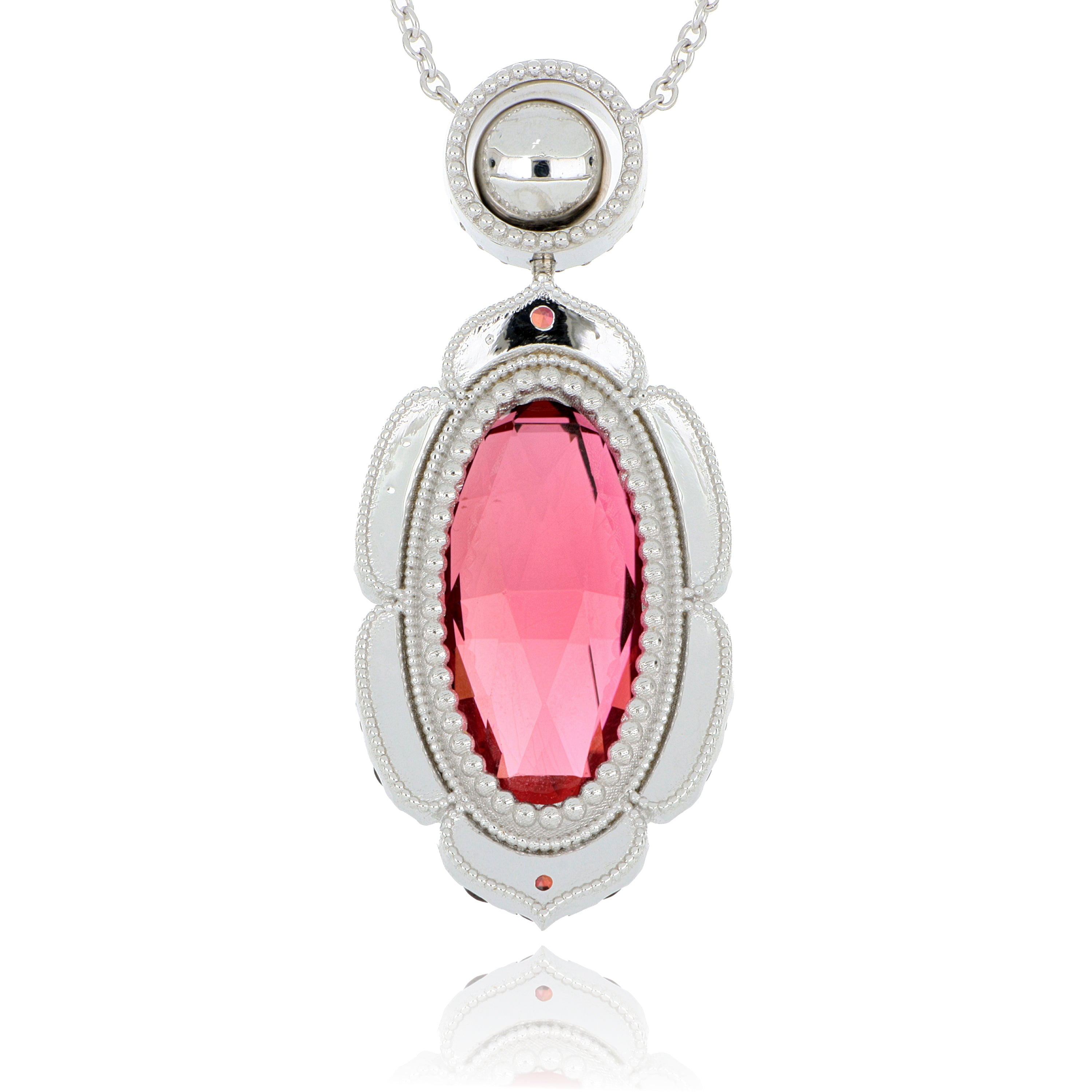 18k Tourmaline, Sapphire and Diamond Reverso Pendant - Charles Koll Jewelers