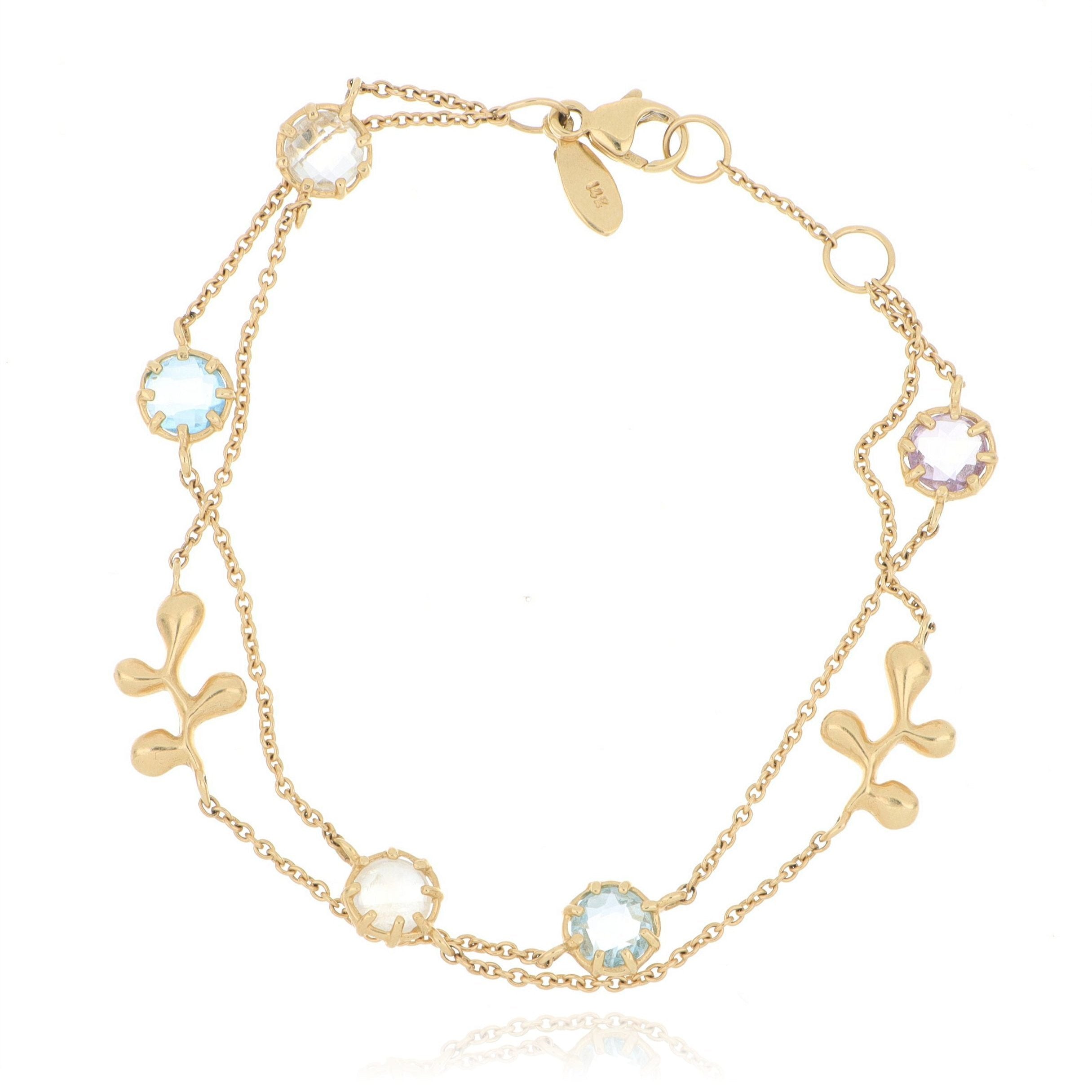 14k Yellow Gold Anzie Multi-stone Bracelet - Charles Koll Jewelers