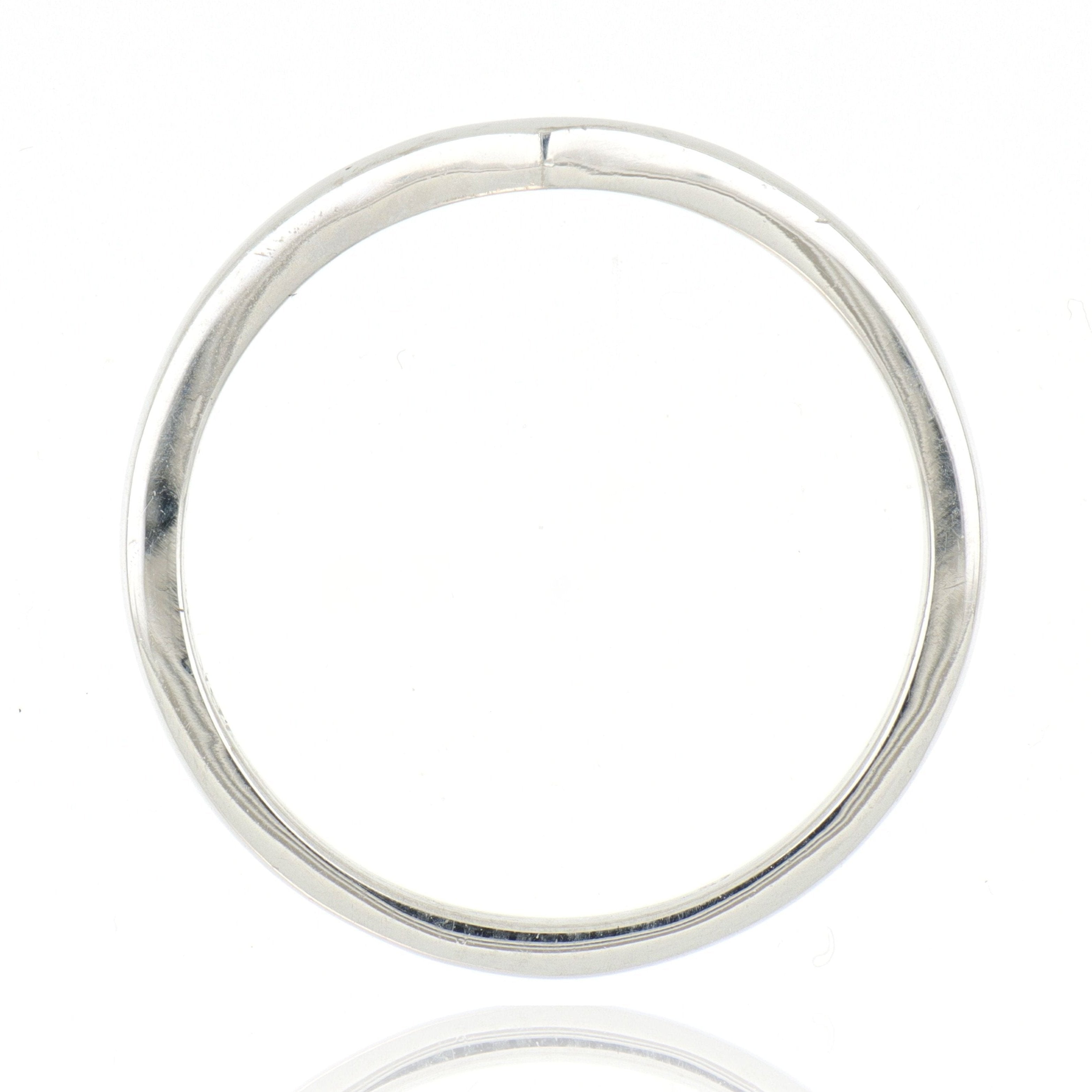 18k White Gold Shadow Wedding Band