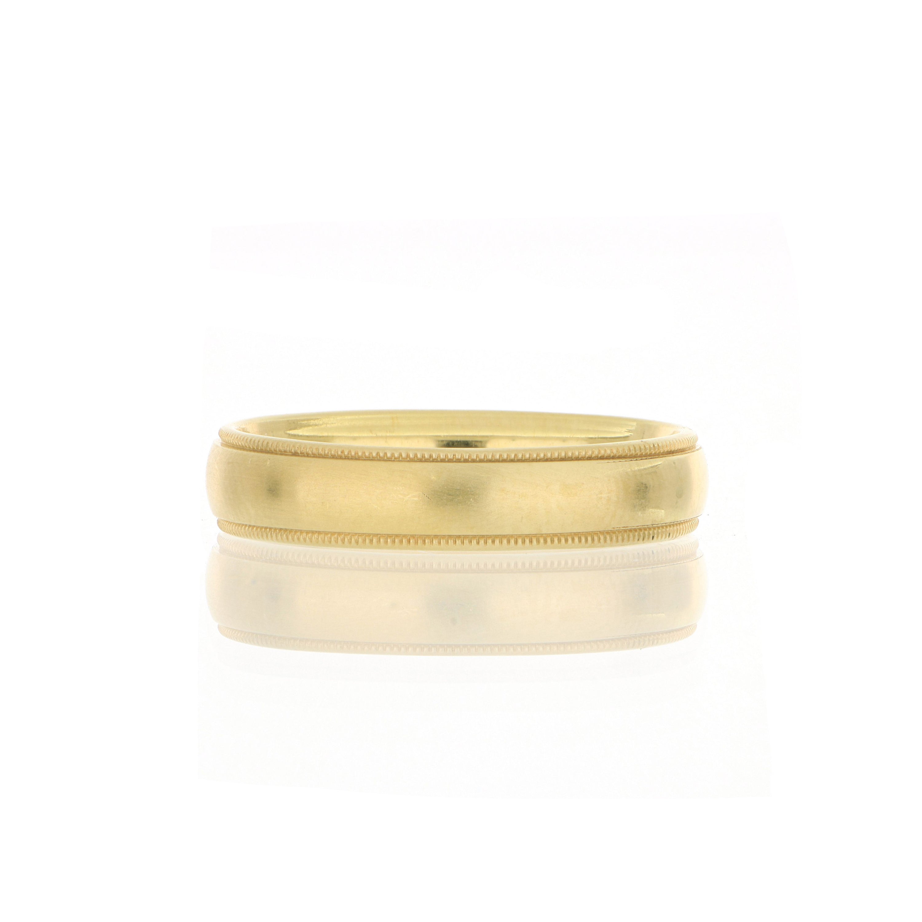 18k Yellow Gold Men's Wedding Band - Charles Koll Jewelers