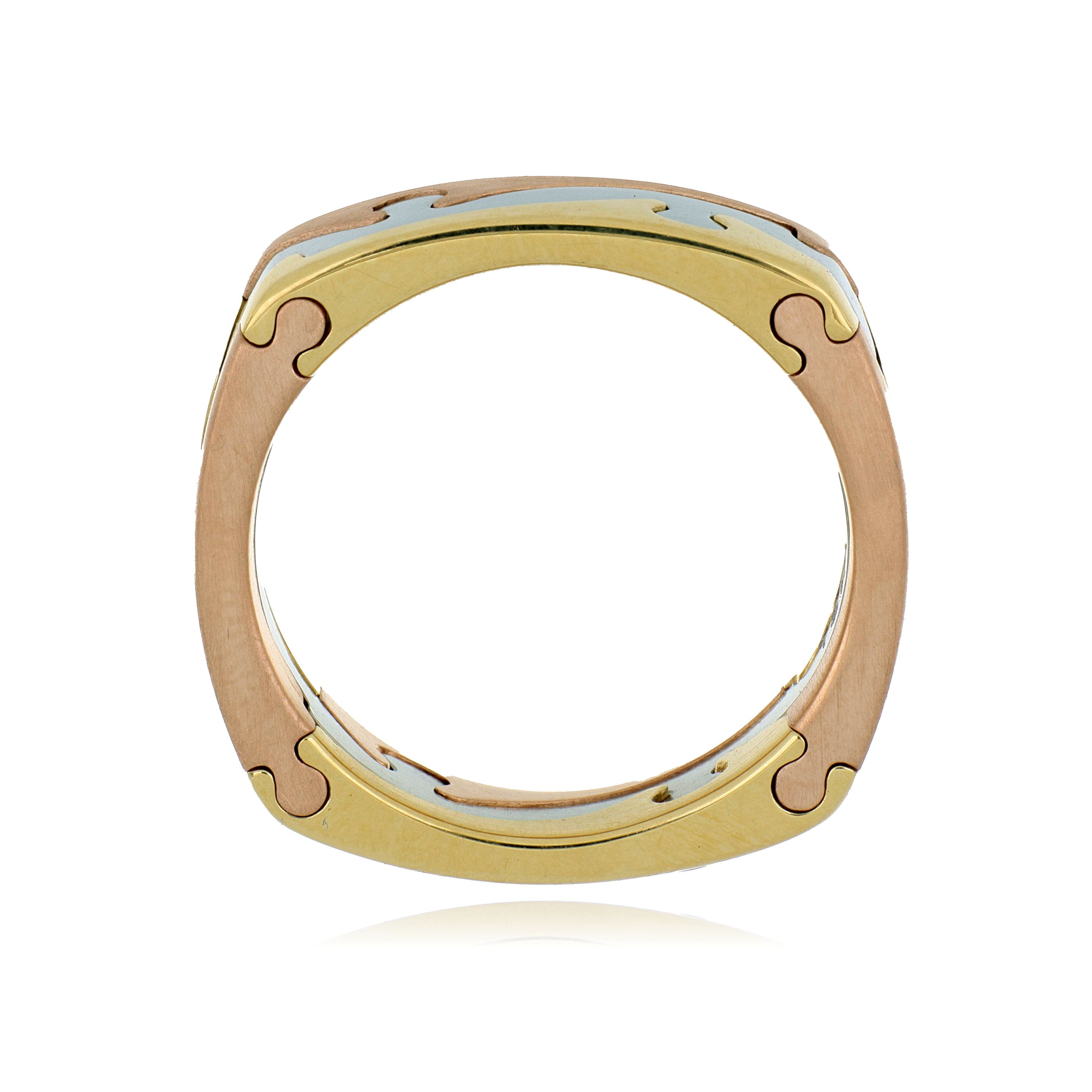 18k/19k Yellow, White and Rose Gold Me's Puzzle Wedding Band - Charles Koll Jewelers