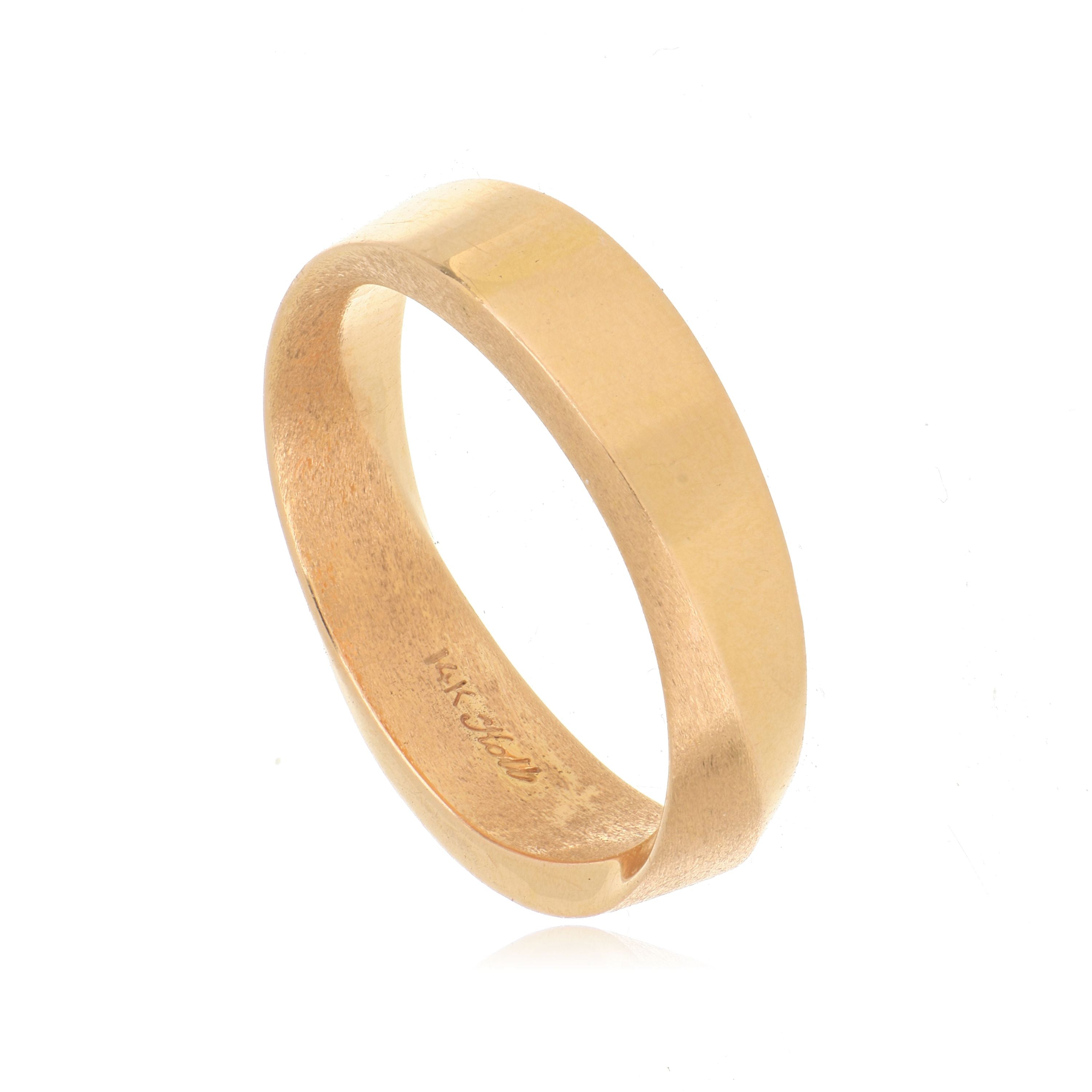 14k Rose Gold Men's Mobius Wedding Band