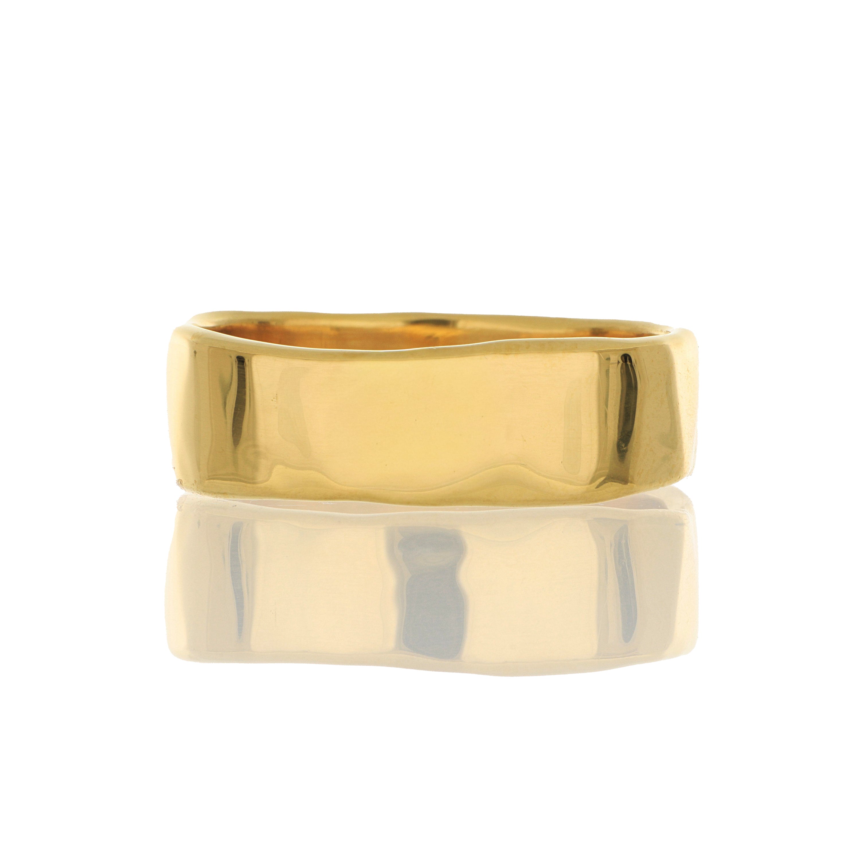22k Yellow Gold Abstract Men's Wedding Band