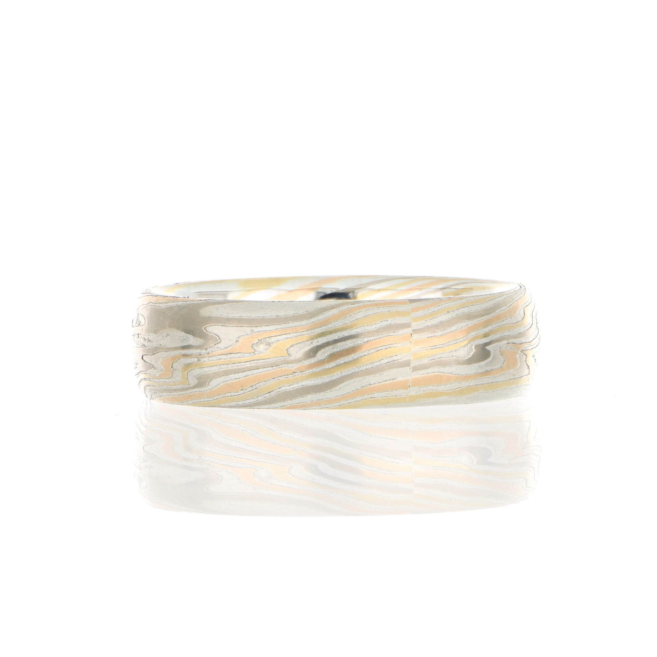 Mokume Gane Aurora Band - Charles Koll Jewelers
