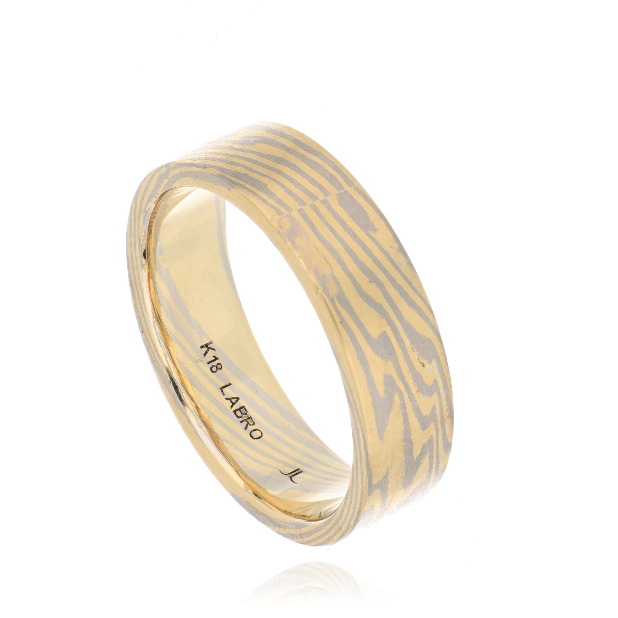 Mokume Gane Bamboo Band - Charles Koll Jewelers