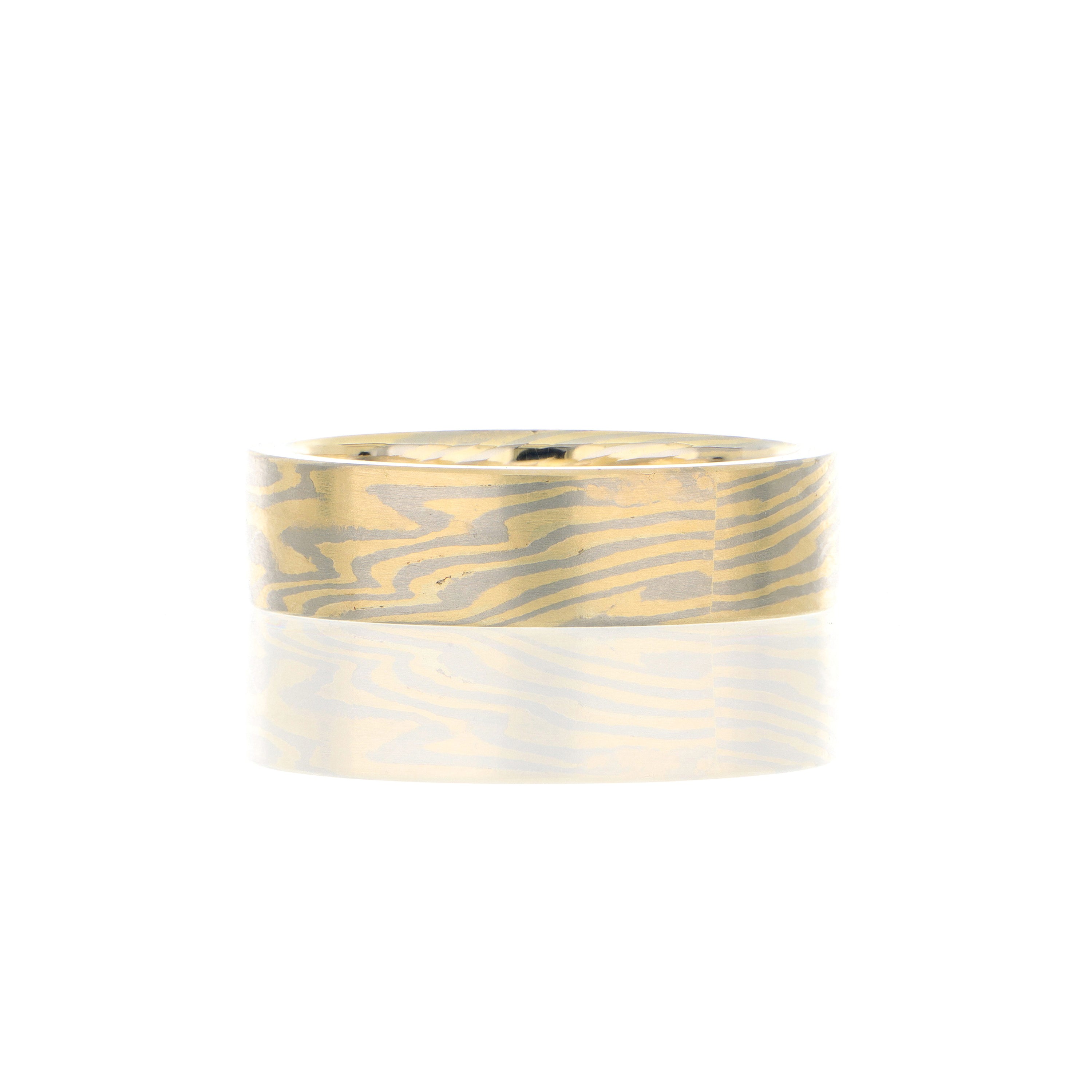 Mokume Gane Bamboo Band - Charles Koll Jewelers