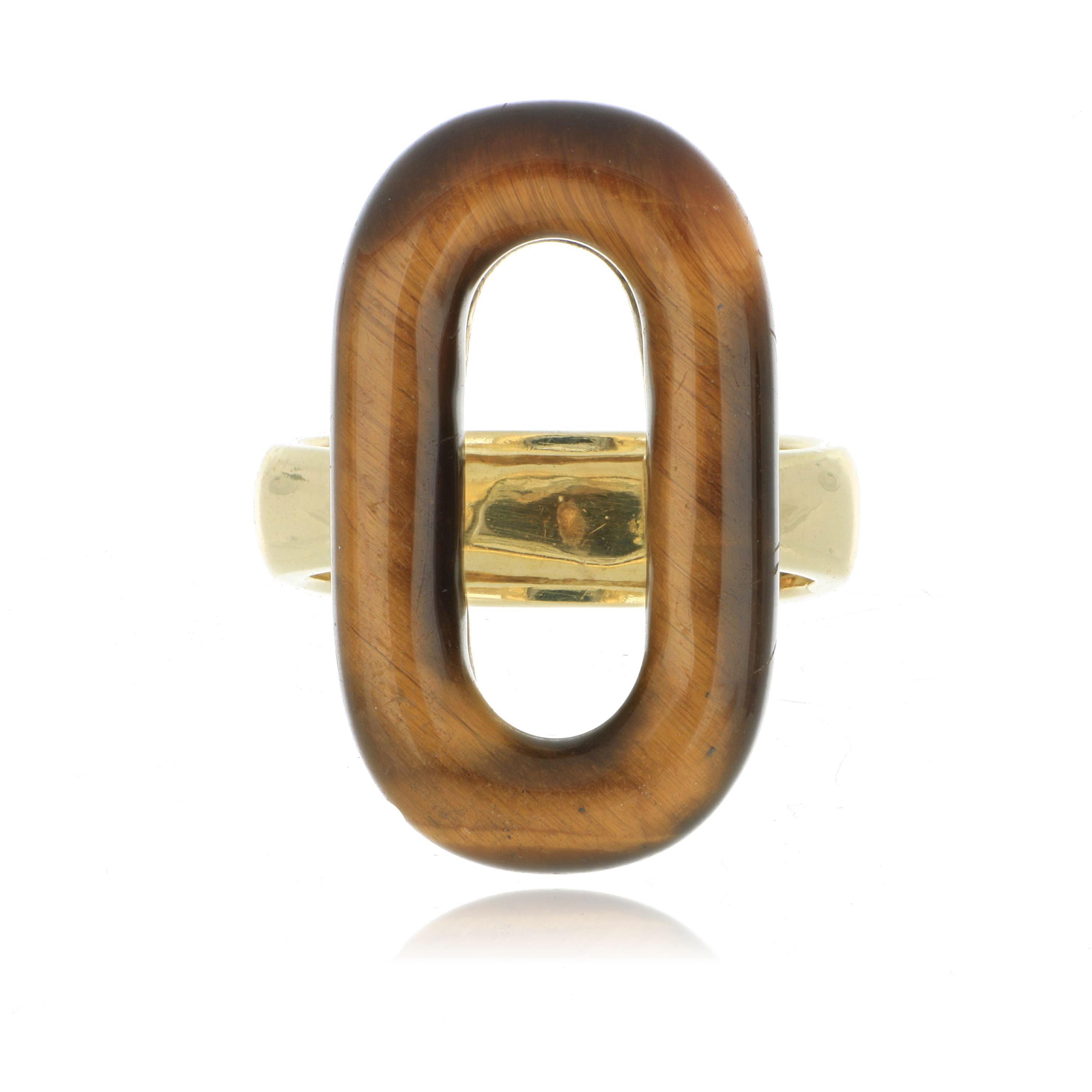 18k Yellow Gold Tiger's Eye Ring