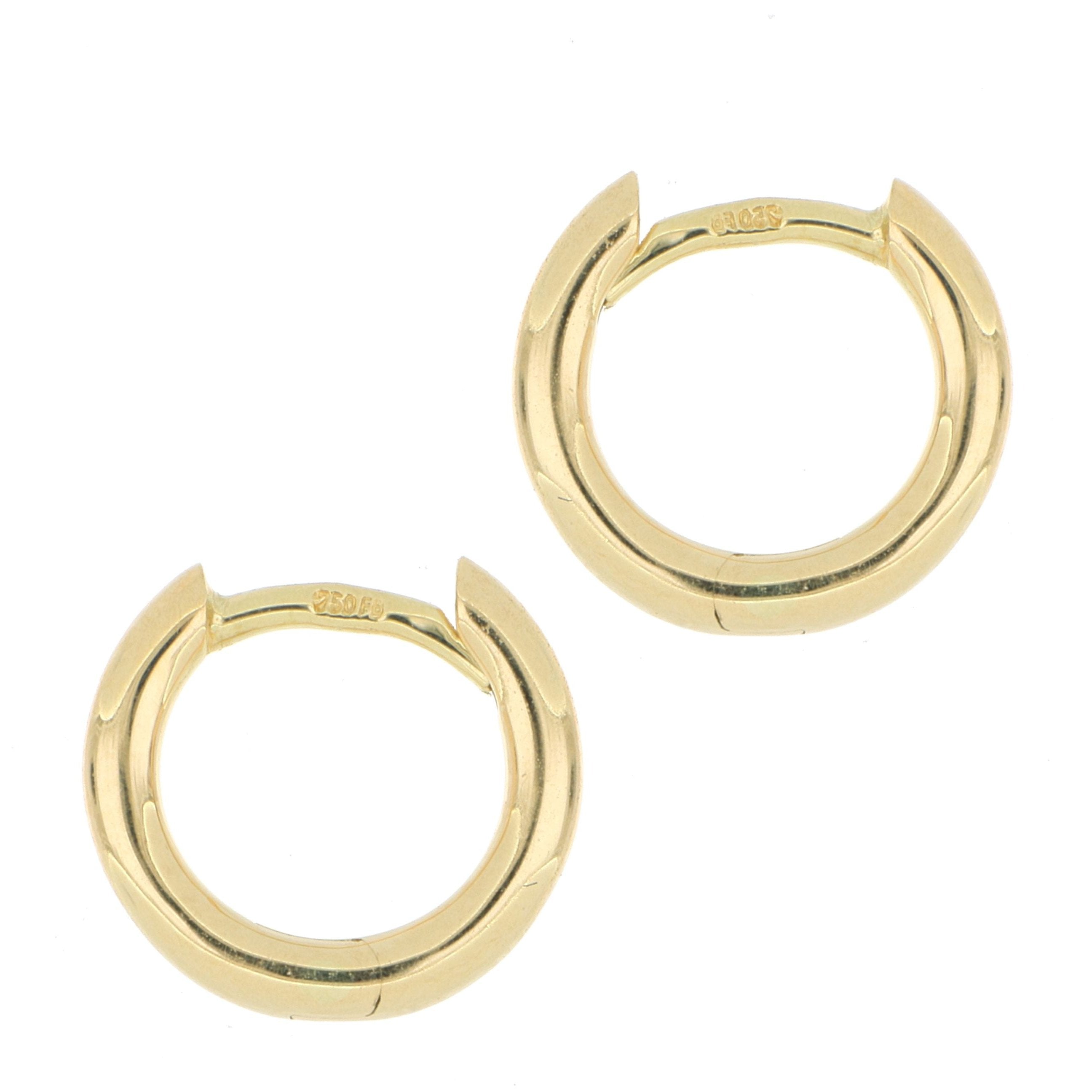 18k Yellow Gold Small Huggie Earrings