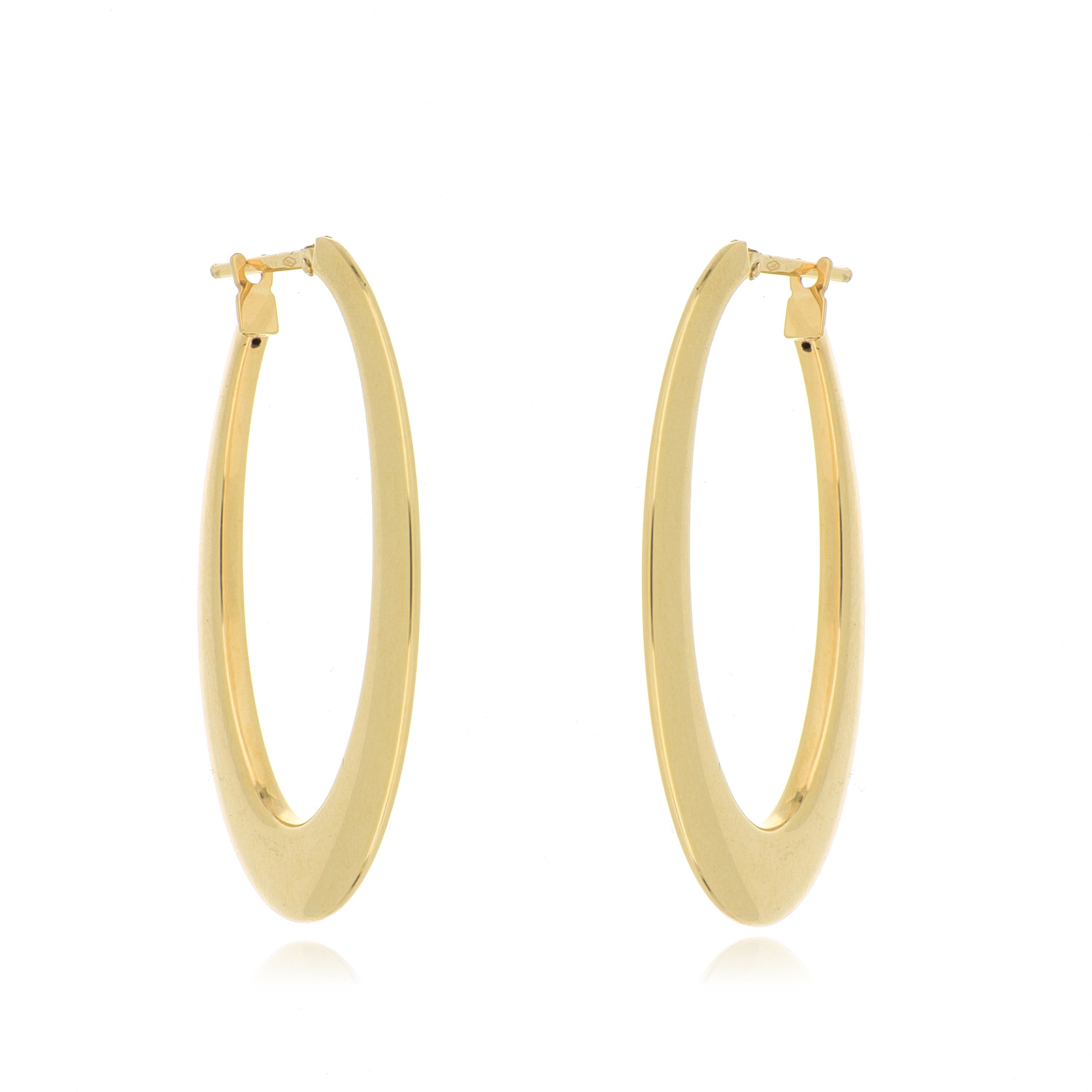 18k Yellow Gold Hoop Earrings
