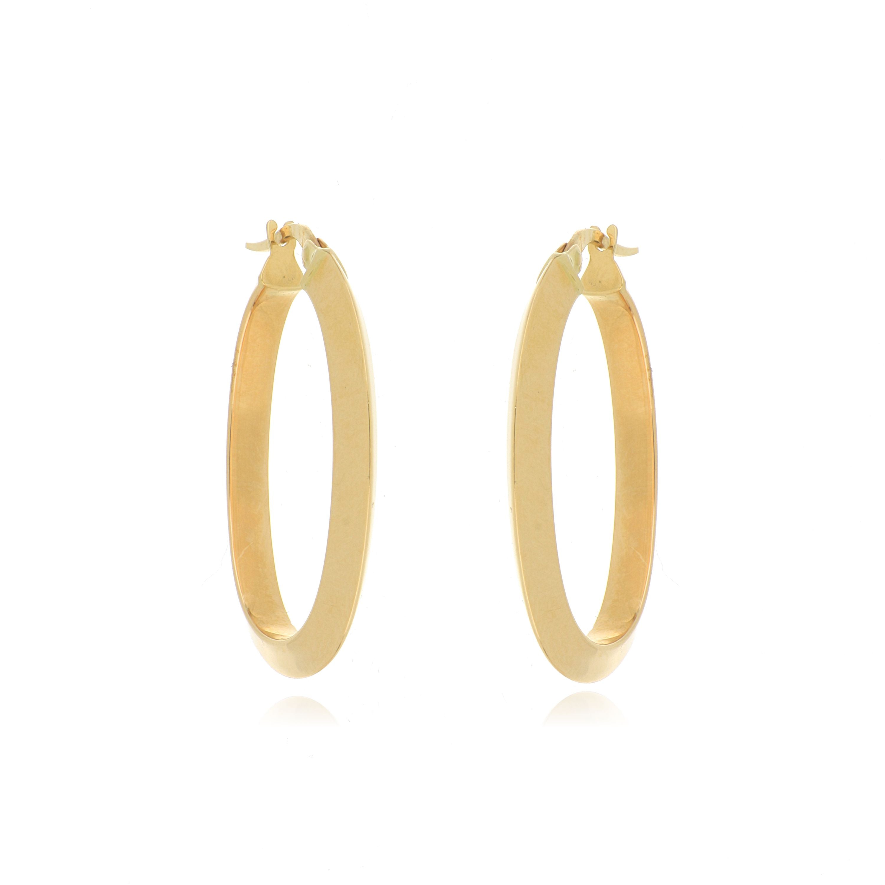 18k Yellow Gold Hoop Earrings