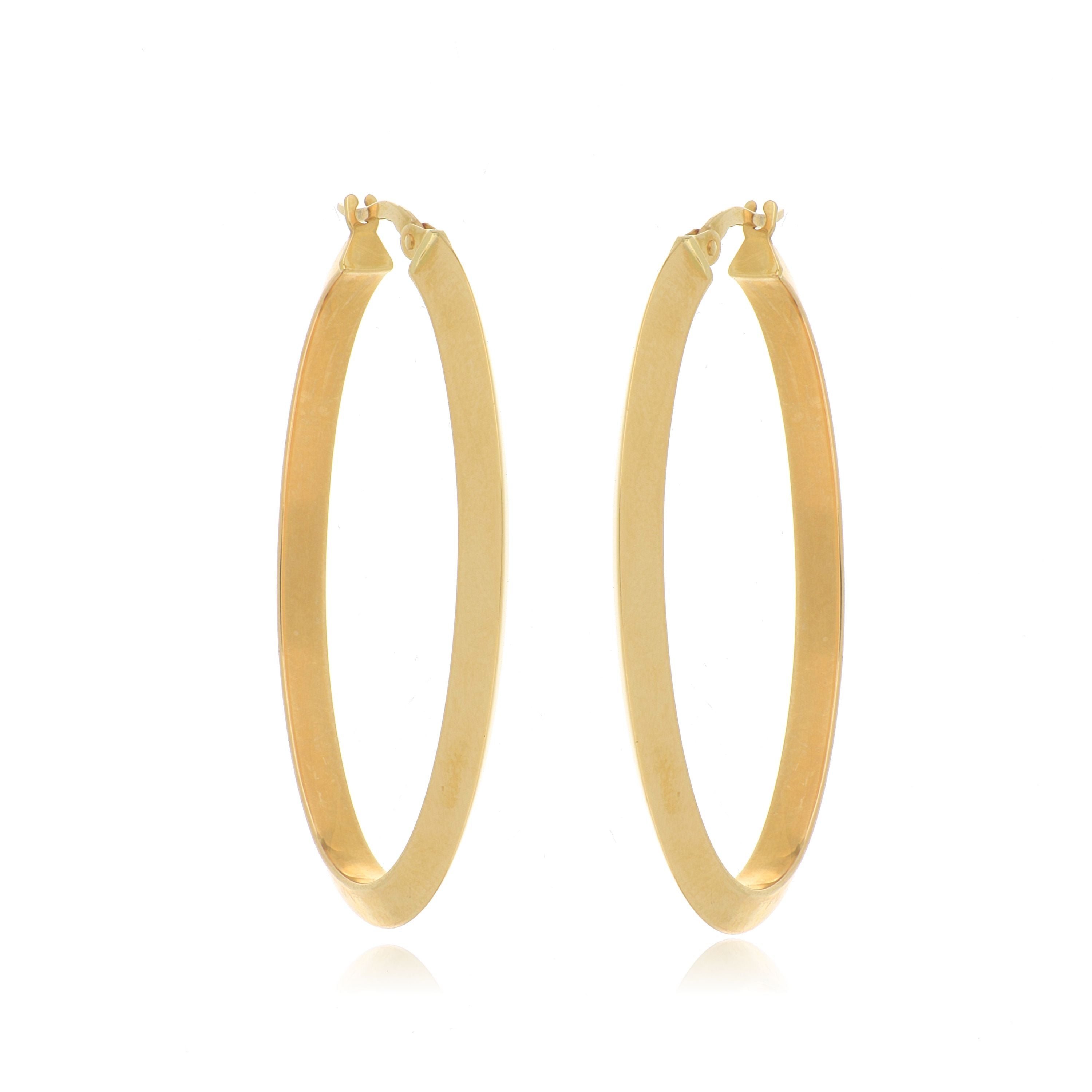 18k Yellow Gold Hoop Earrings