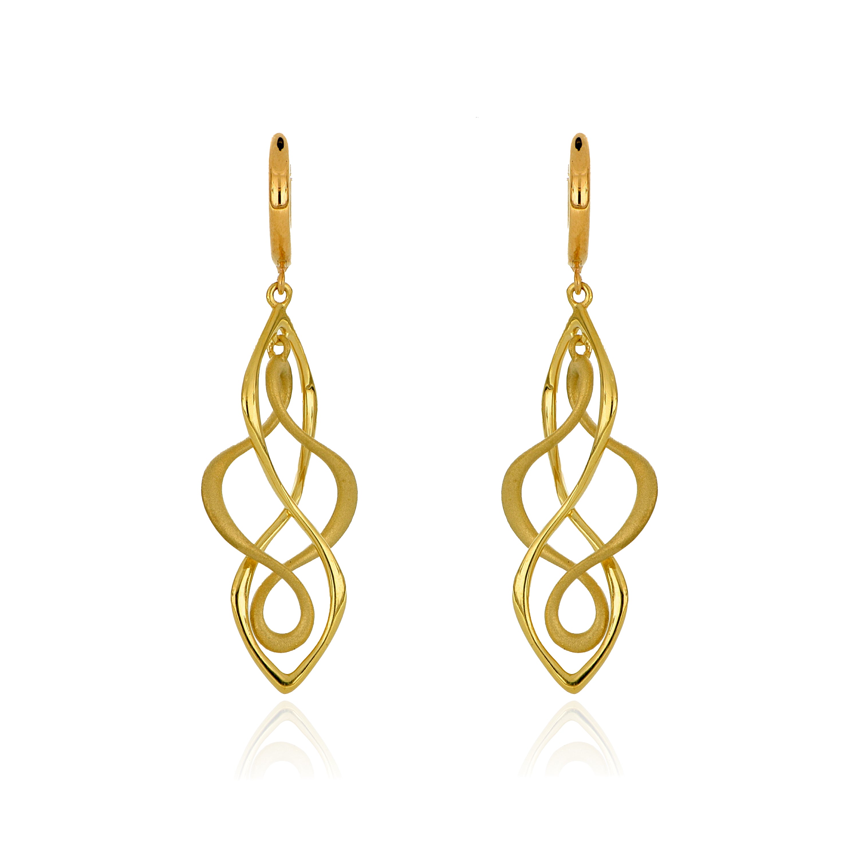 18k Yellow Gold Small Infinity Dangles