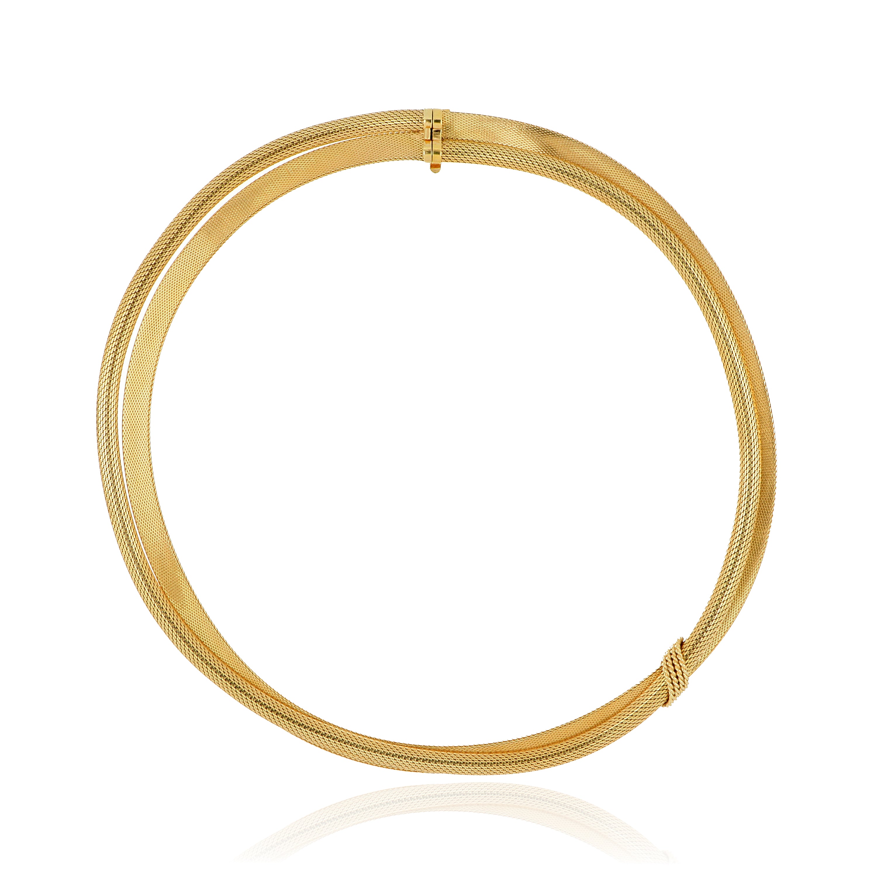 14k Yellow Gold Mesh Link Necklace