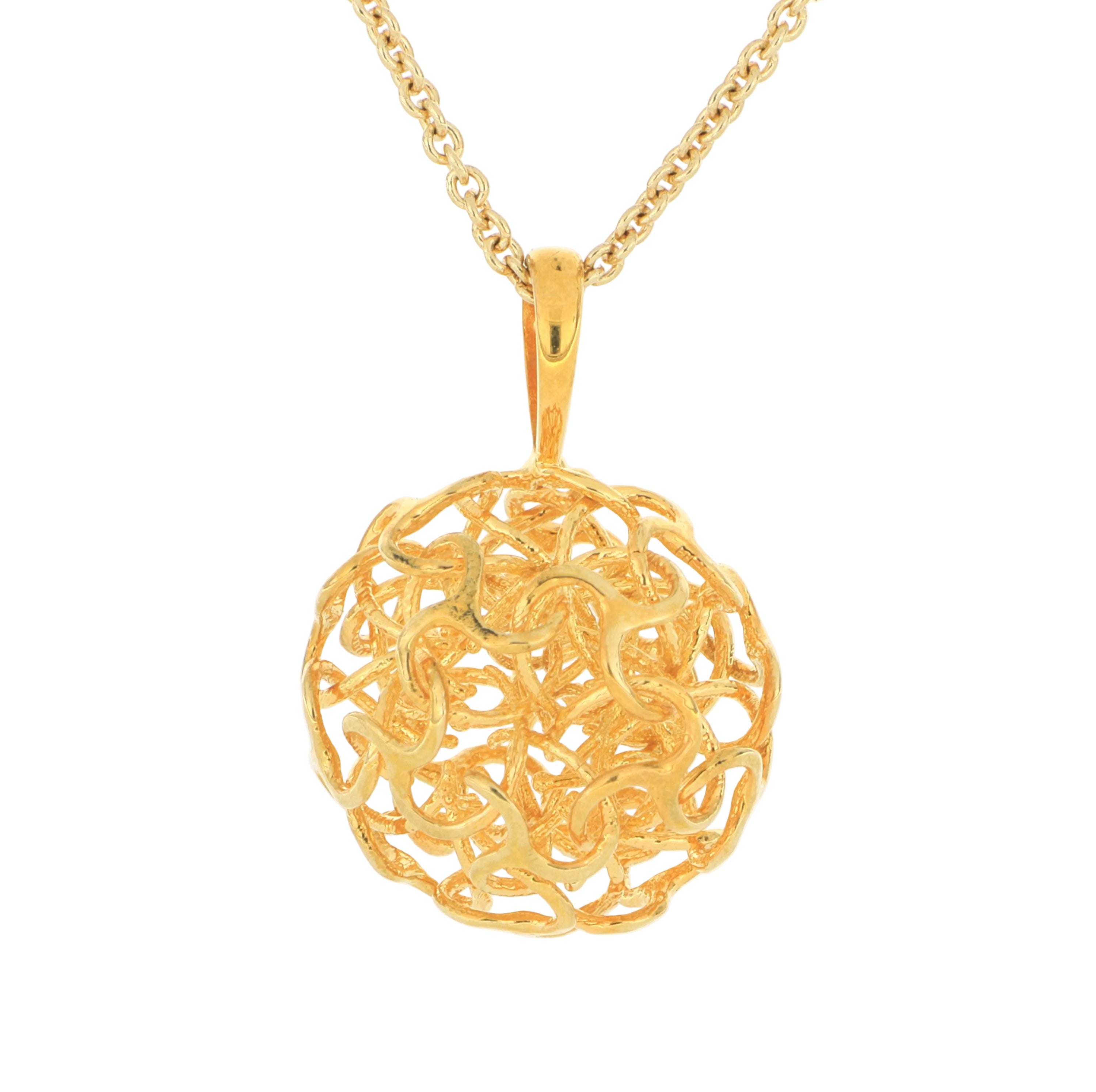 18k Yellow Gold Custom Metatron Pendant - Charles Koll Jewelers