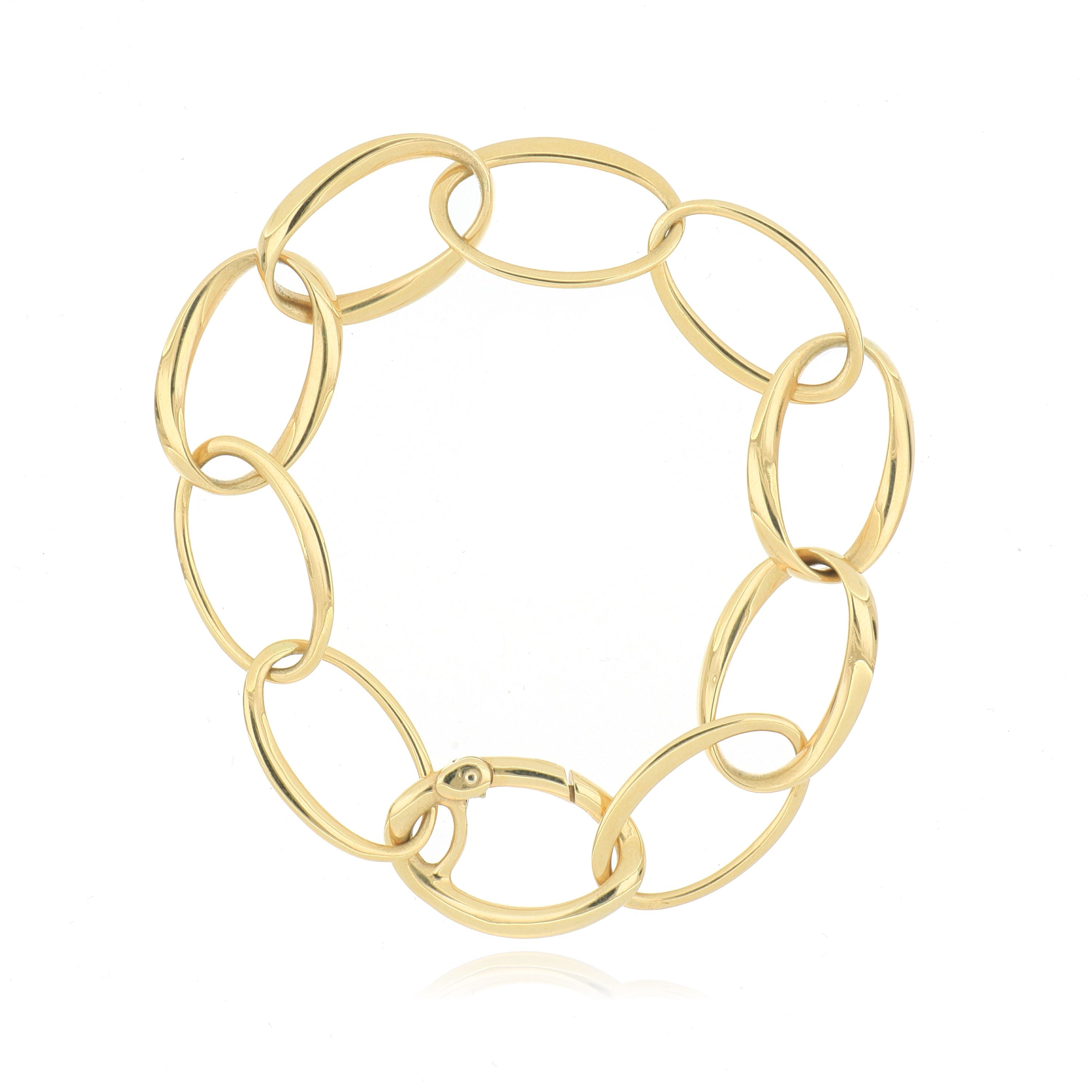 18k Yellow Gold Link Bracklet