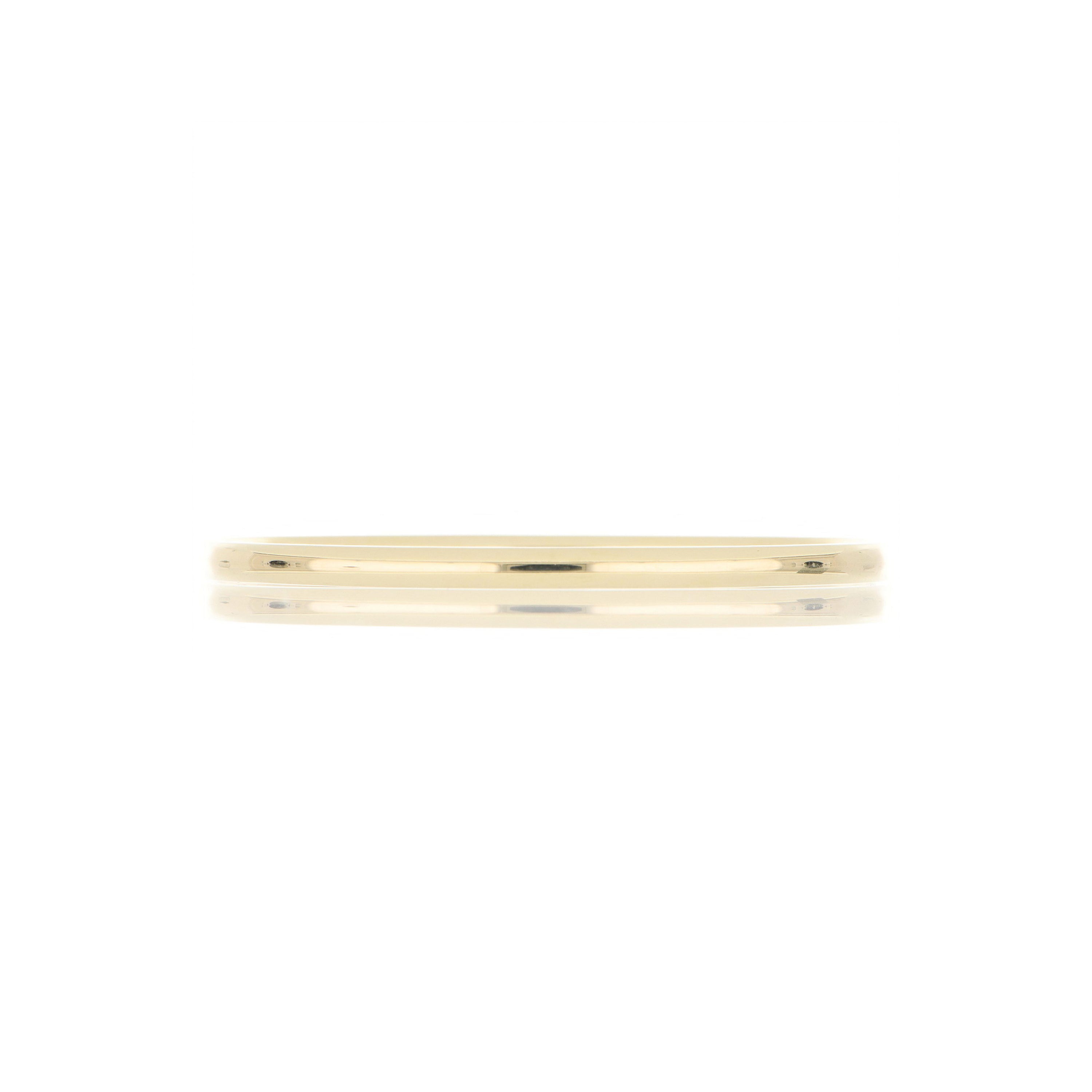 14k Yellow Gold Solid Bangle - Charles Koll Jewelers