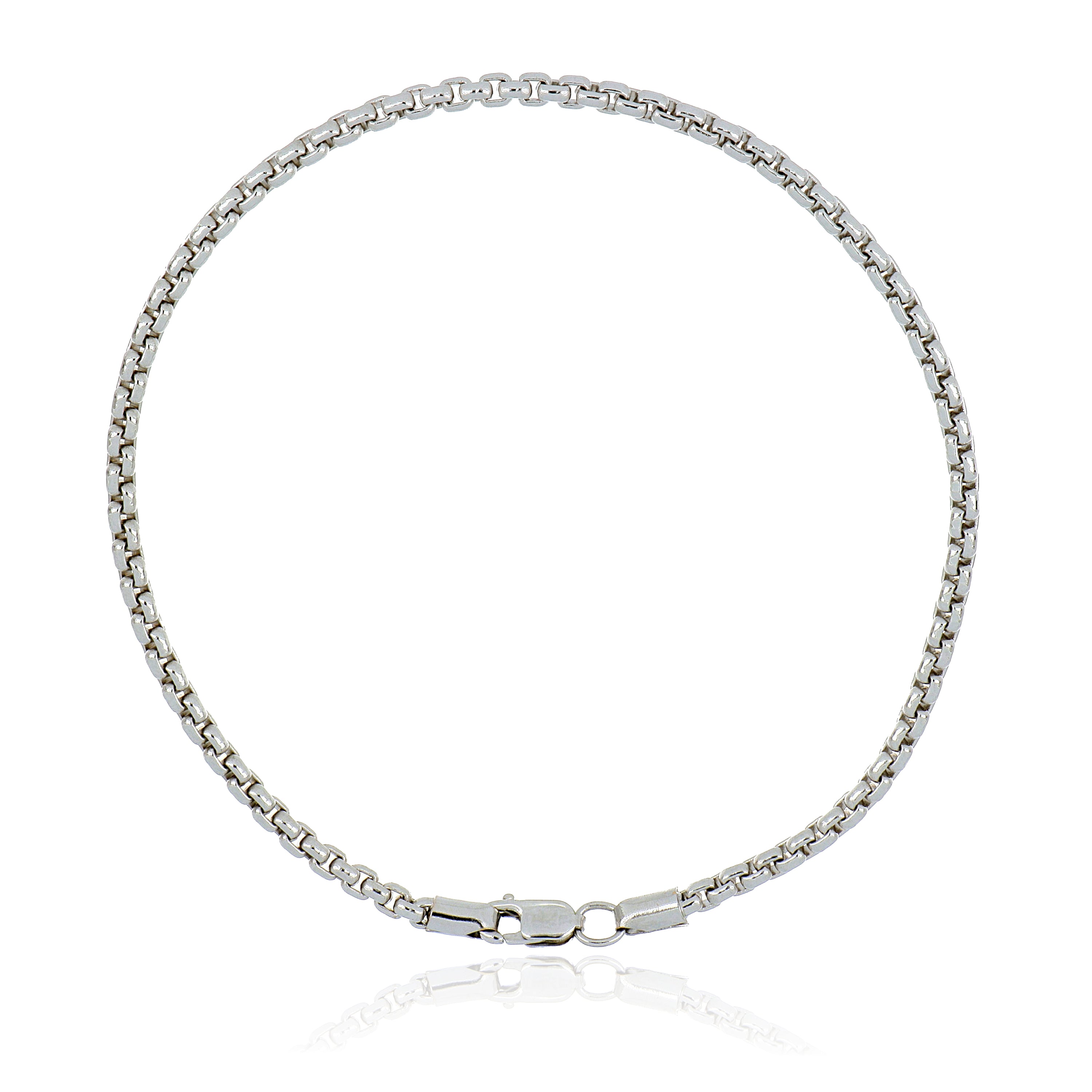 18k White Gold Venetian Link Bracelet