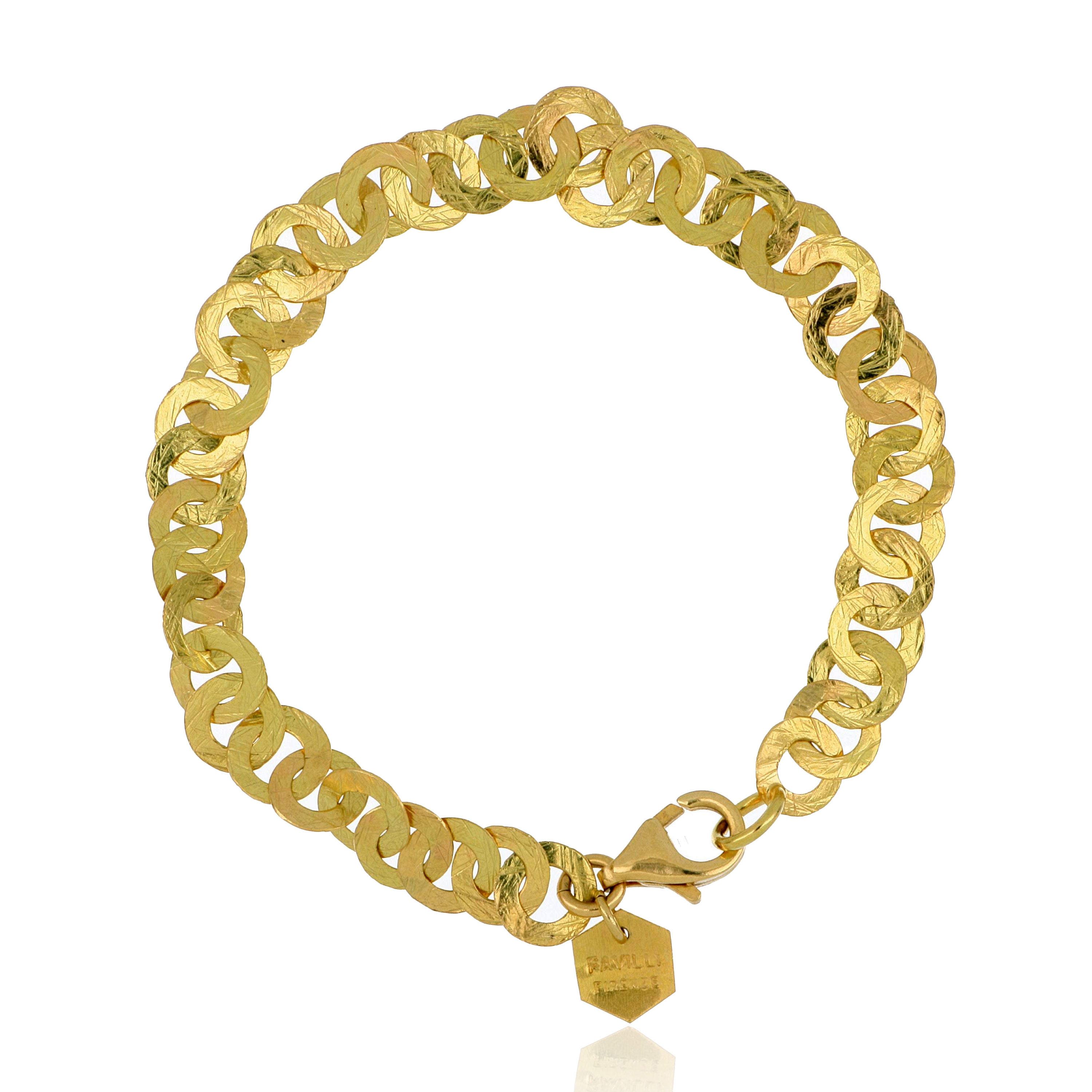 18k Yellow Gold Raw Forged Bracelet