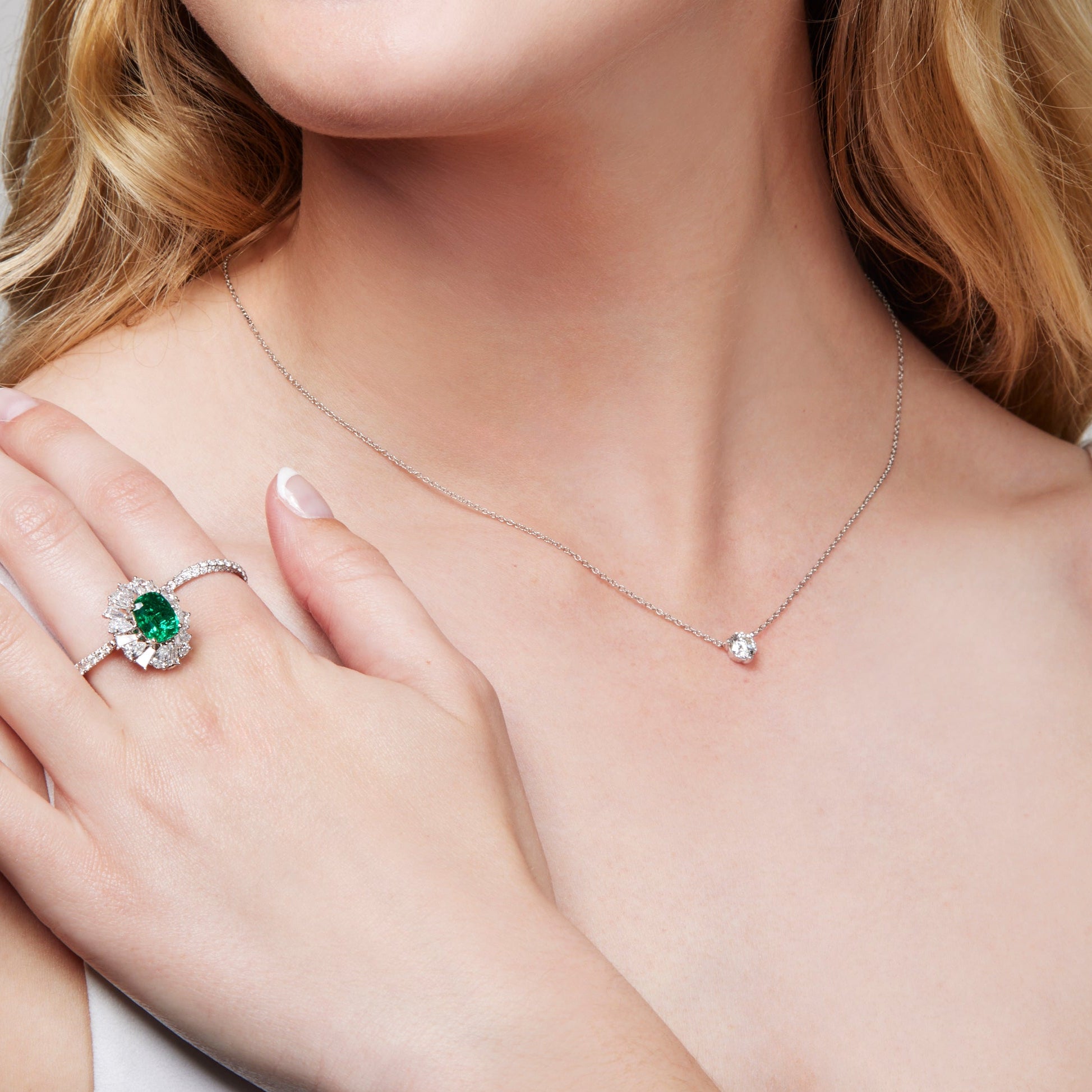 Platinum Solitaire Diamond Necklace