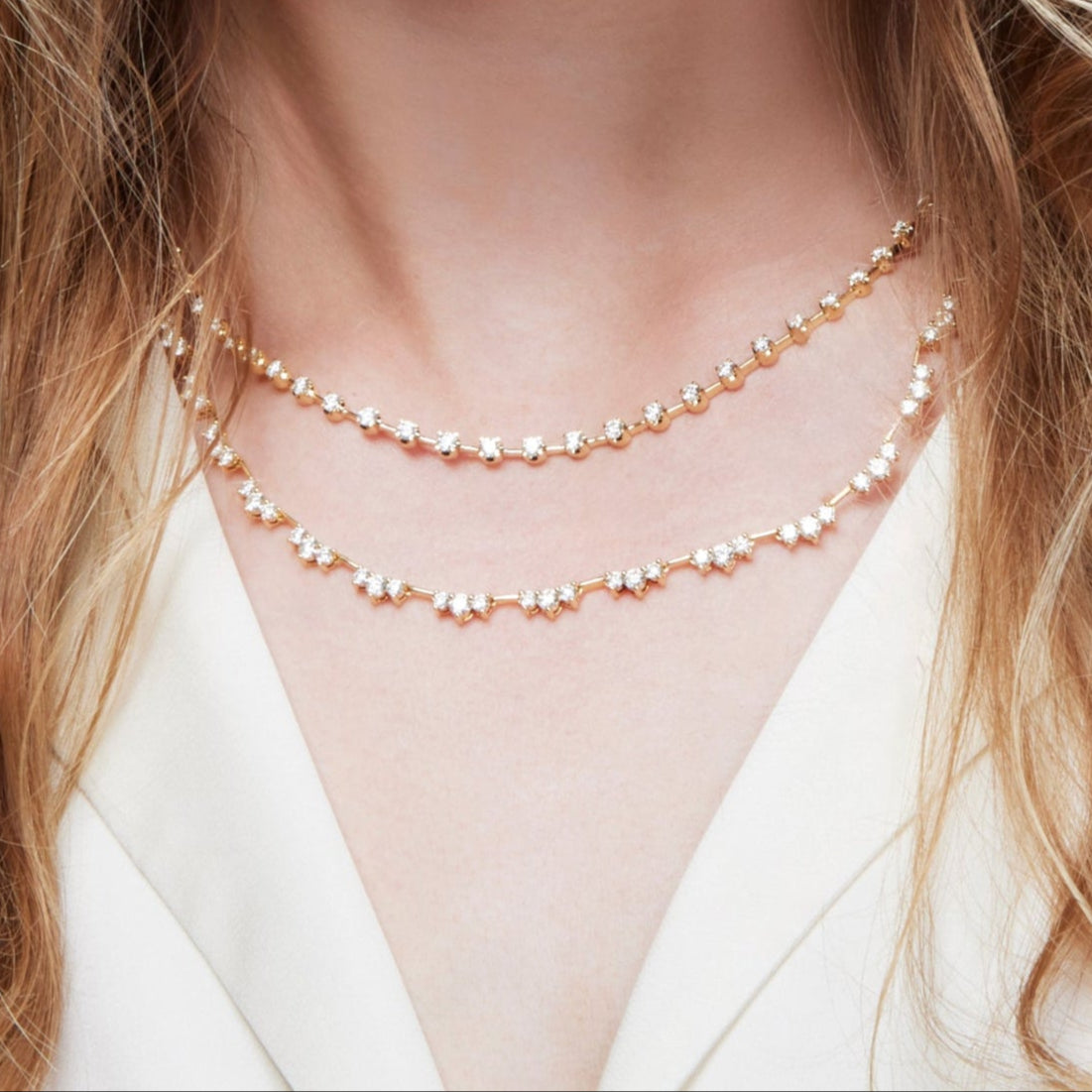 18k Yellow Gold Diamond Necklace - Charles Koll Jewelers