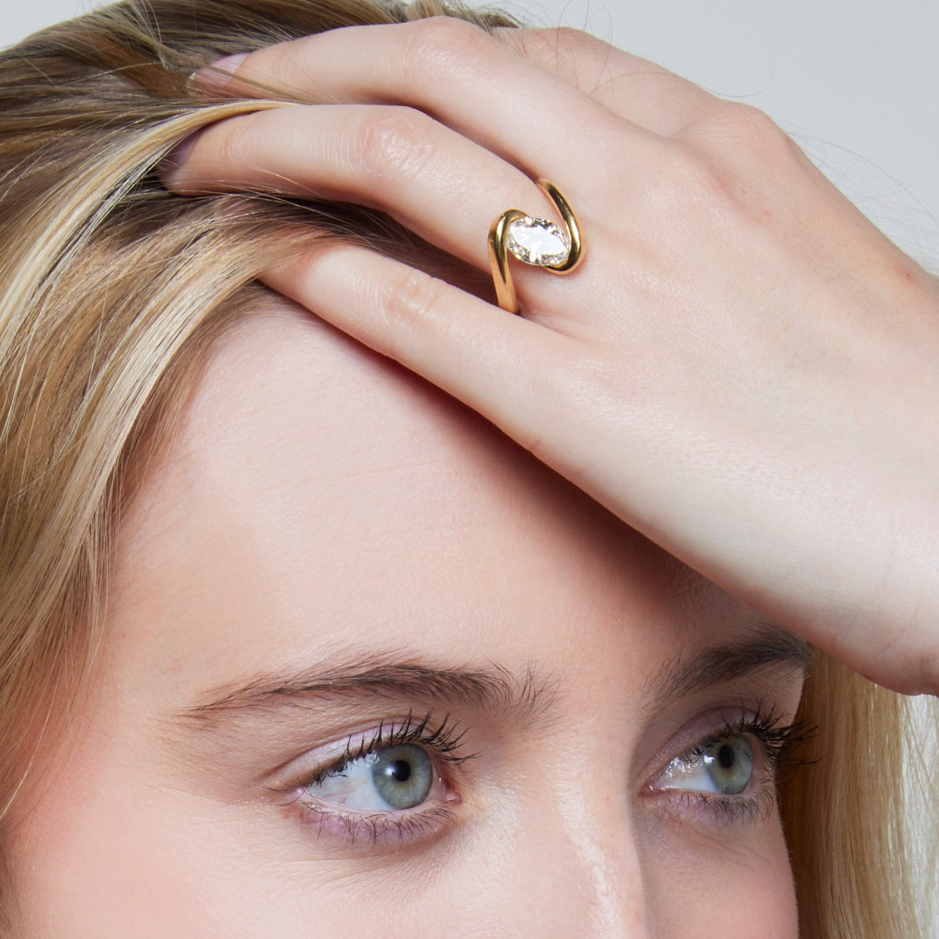 18k Yellow Gold Custom Marquise Solitaire Engagement Ring