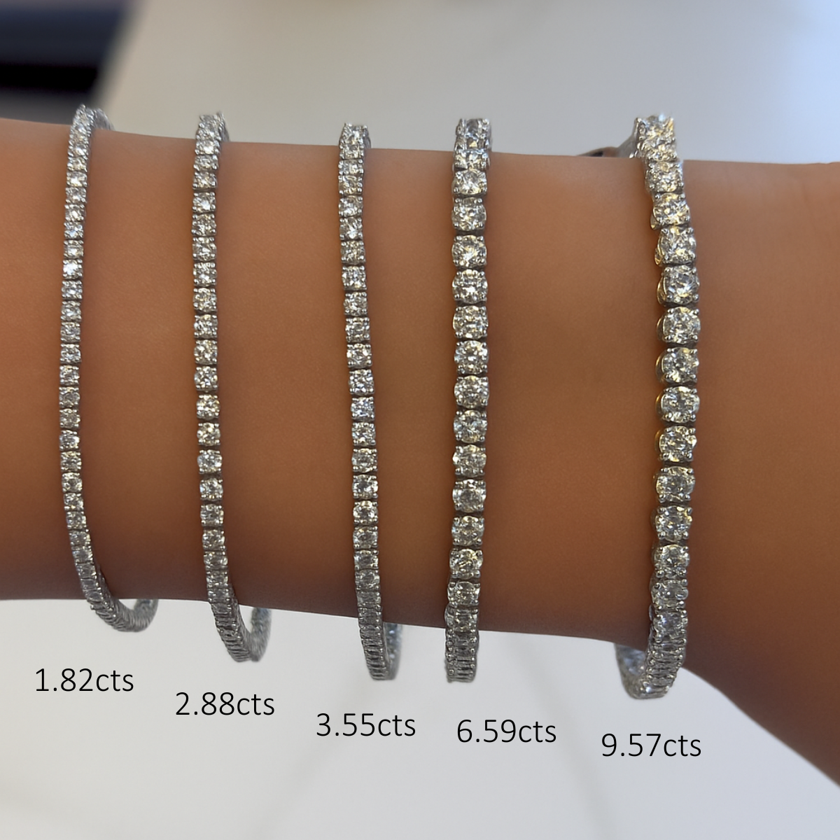 Platinum Classic 4 Prong Tennis Bracelet - Charles Koll Jewelers