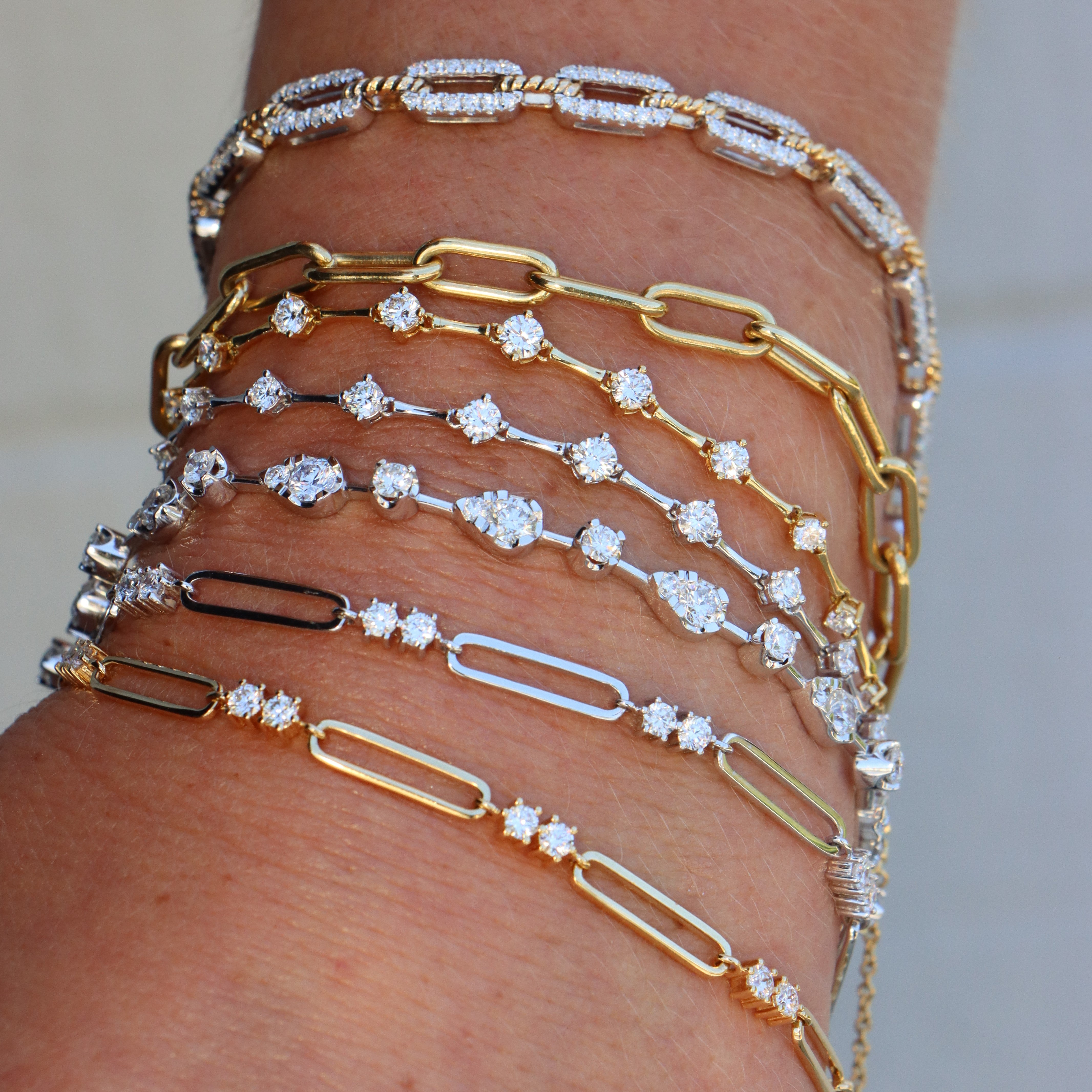 18k Yellow Gold Diamond Bolo Bracelet - Charles Koll Jewelers