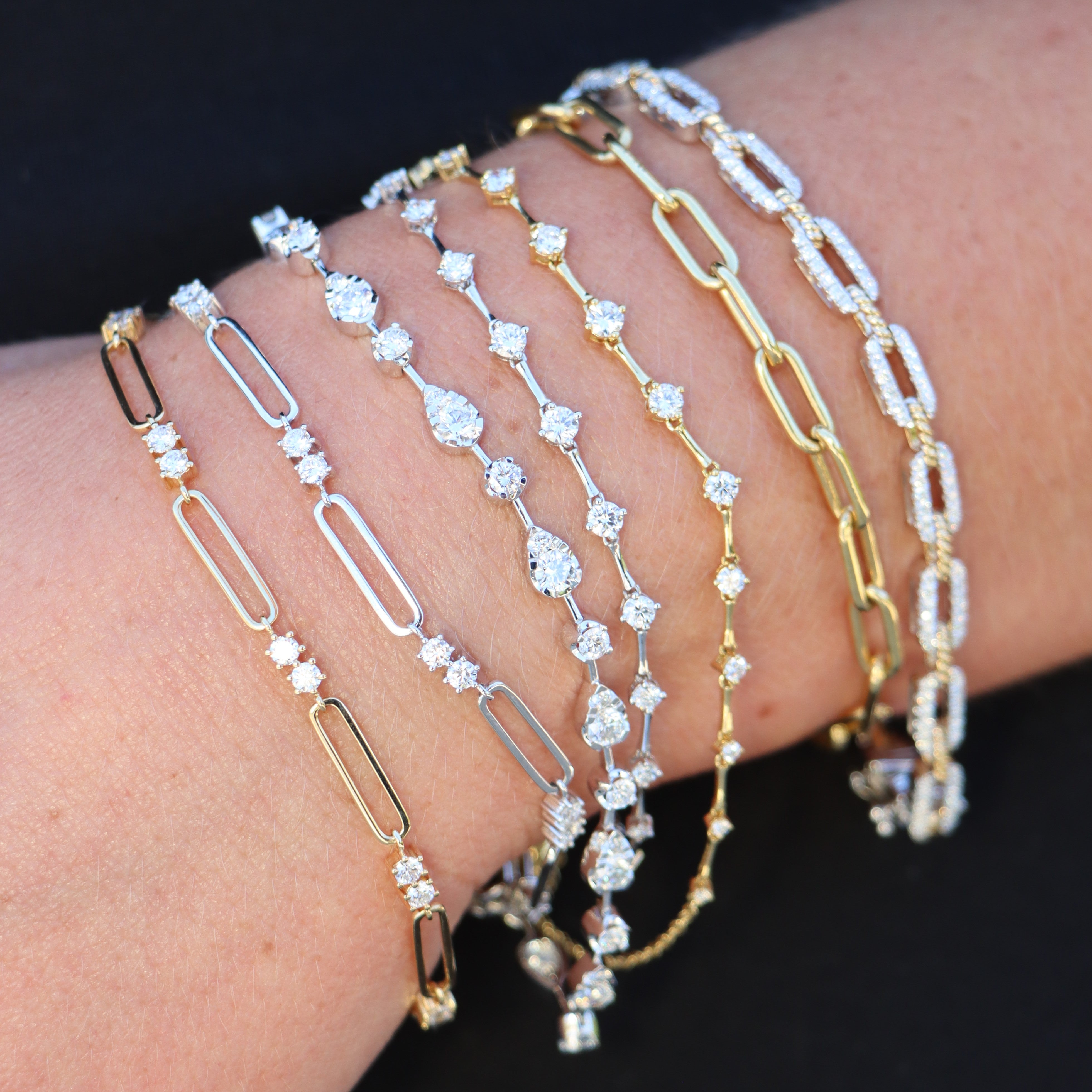 18k Yellow Gold Diamond Bolo Bracelet - Charles Koll Jewelers