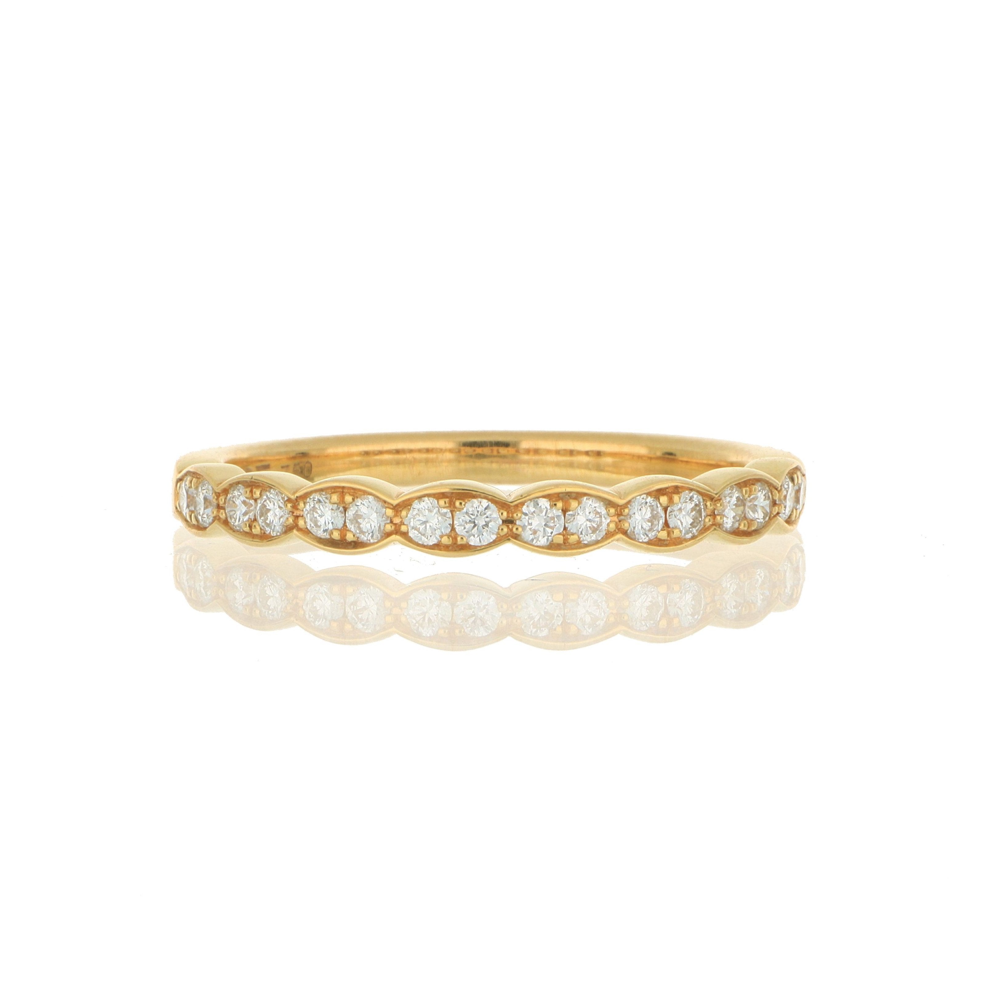 18k Rose Gold Lorelei Floral Diamond Wedding Band