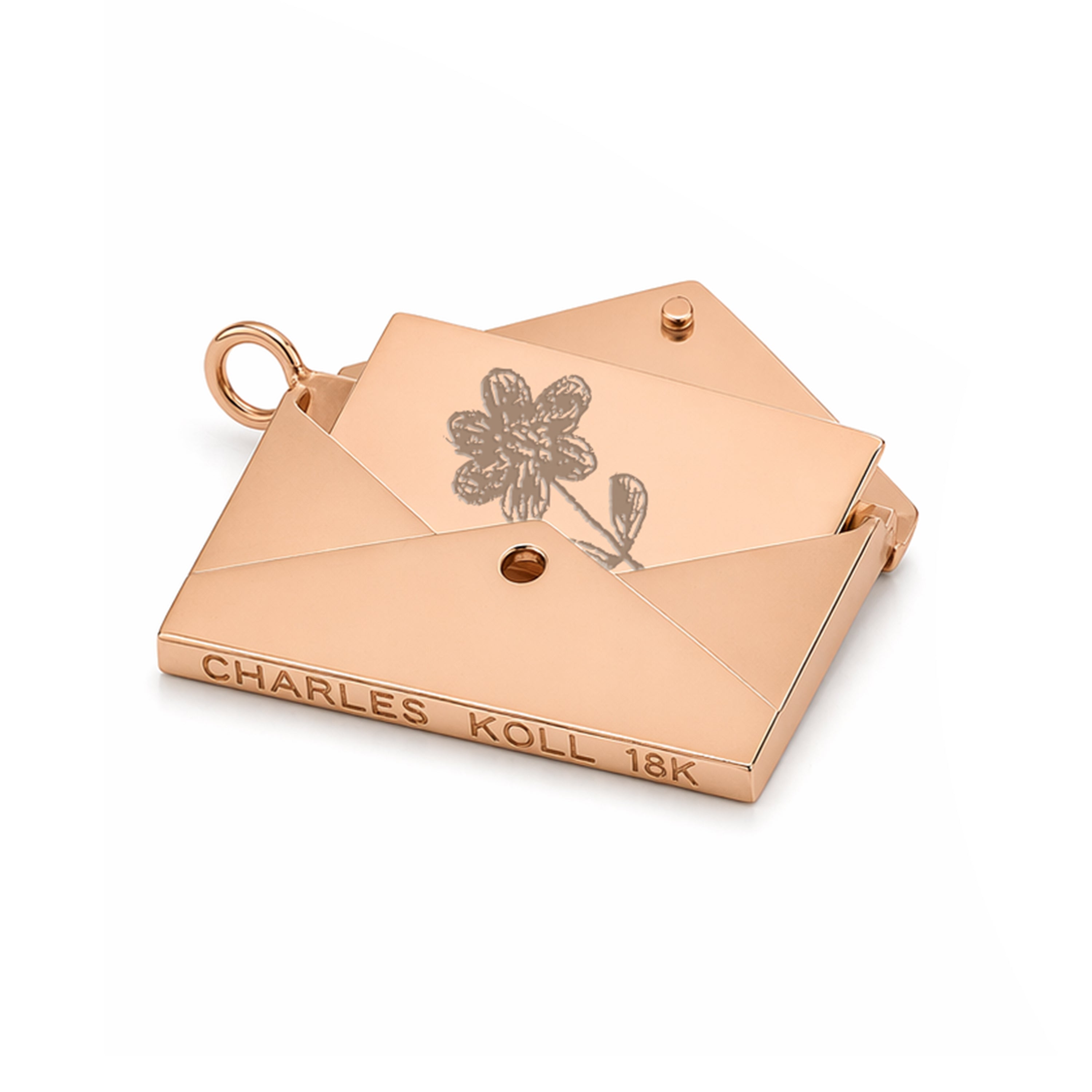 18k Love Letter Pendant - Charles Koll Jewelers