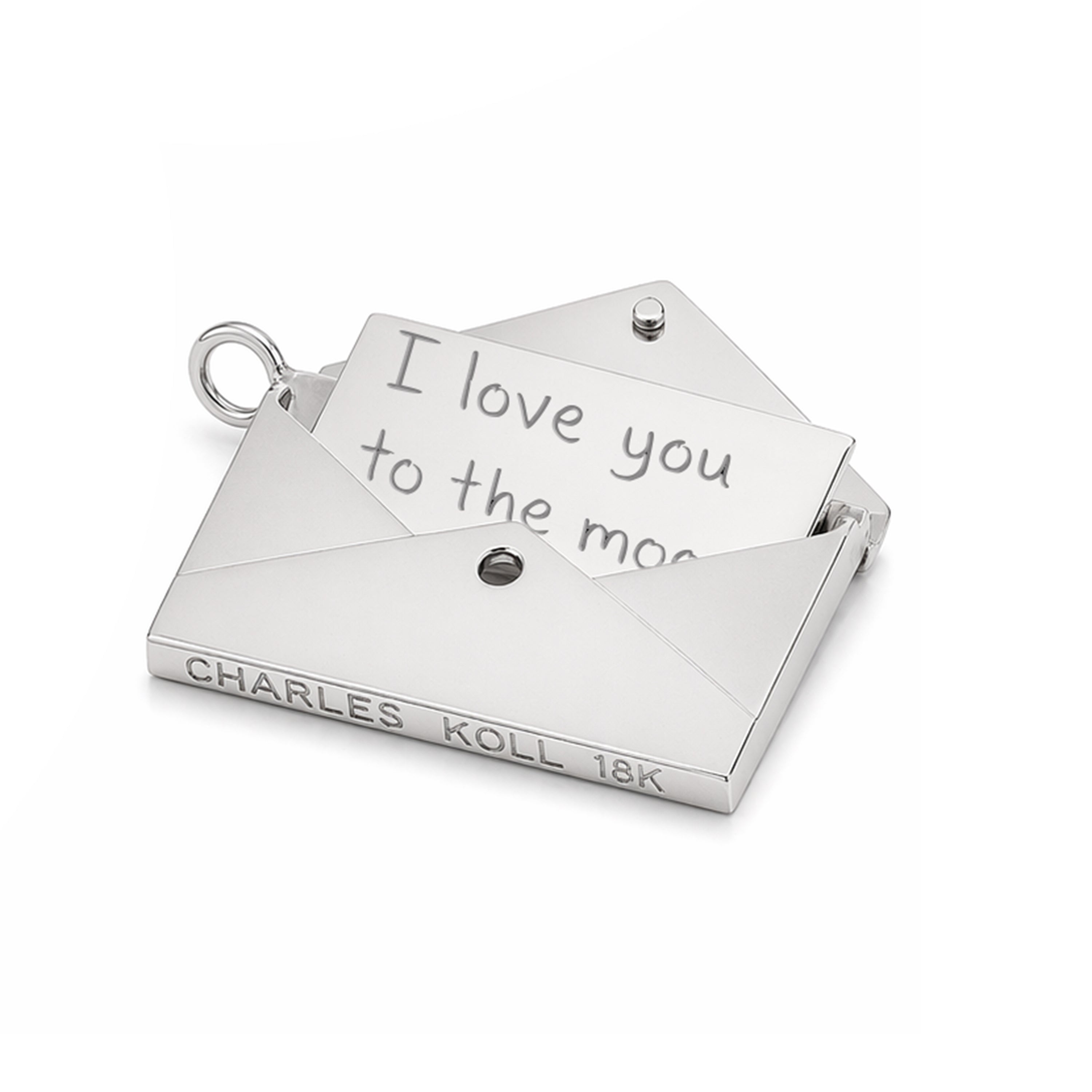 18k Love Letter Pendant - Charles Koll Jewelers