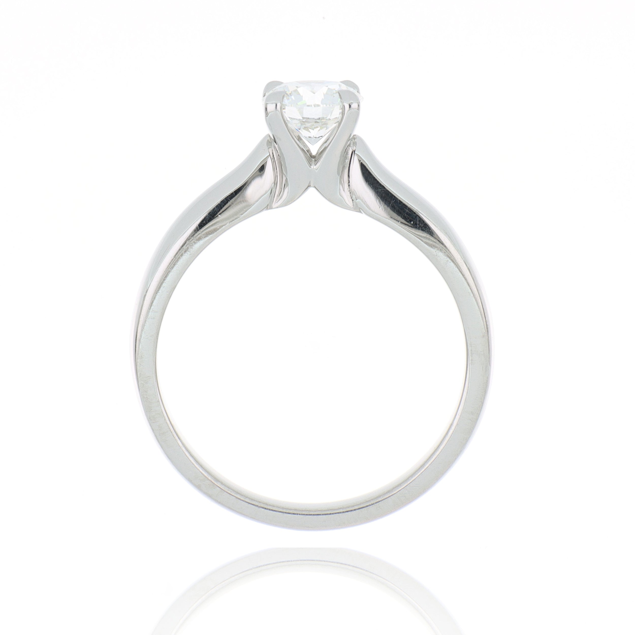 Platinum Serenity Hearts on Fire Round Solitaire Engagement Ring