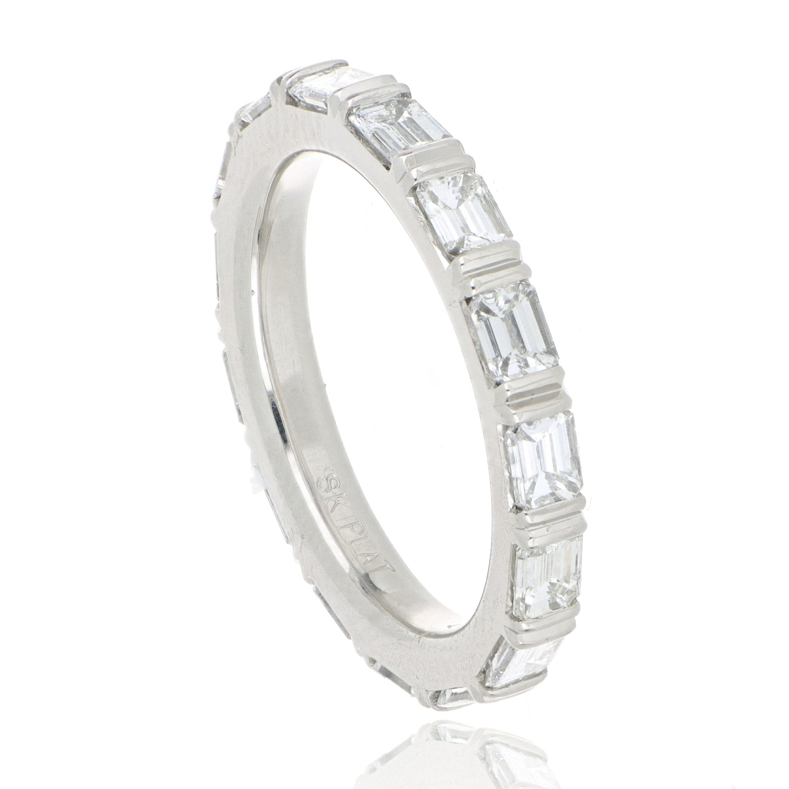 Platinum Baguette Diamond Eternity Band - Charles Koll Jewelers