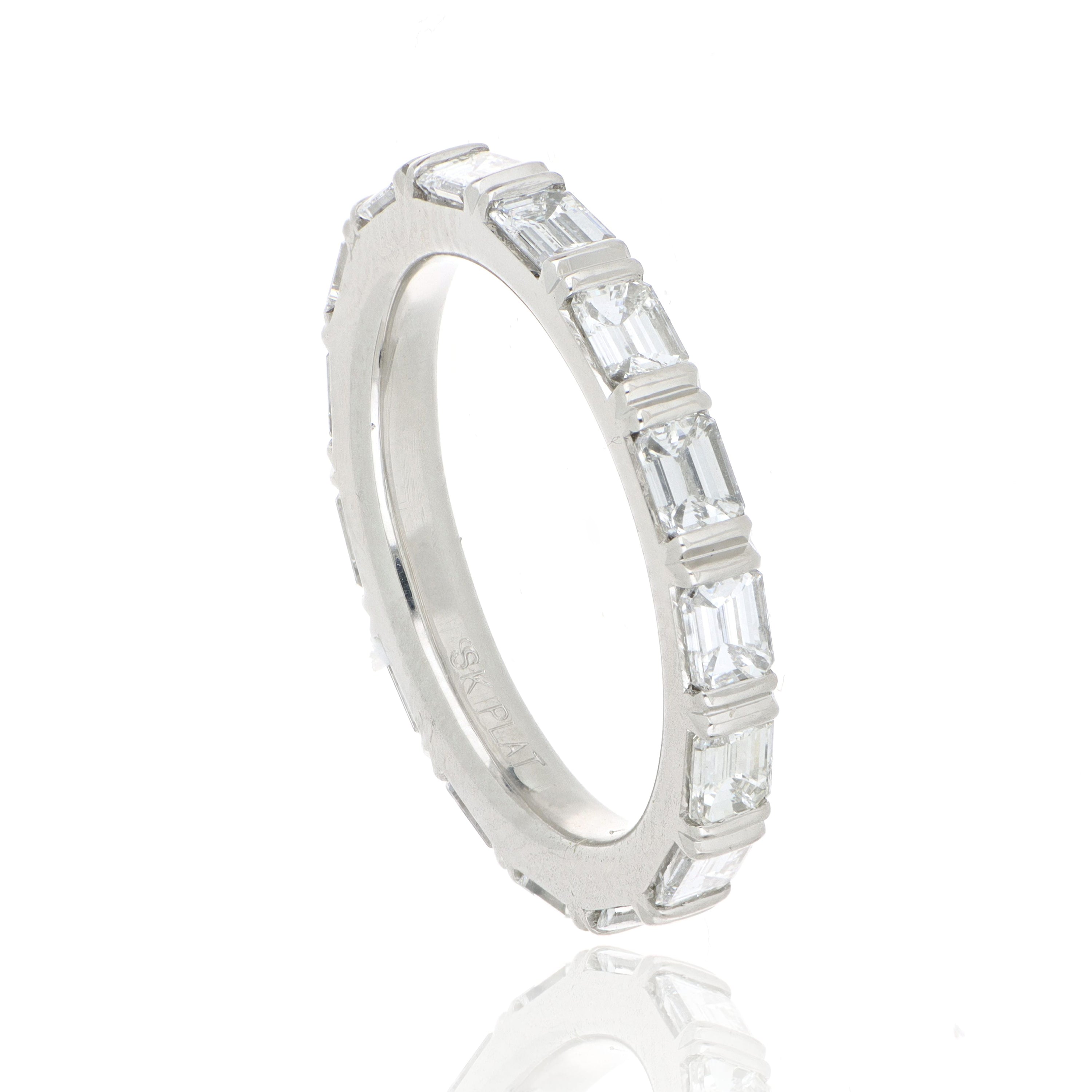 Platinum Baguette Diamond Eternity Band - Charles Koll Jewelers