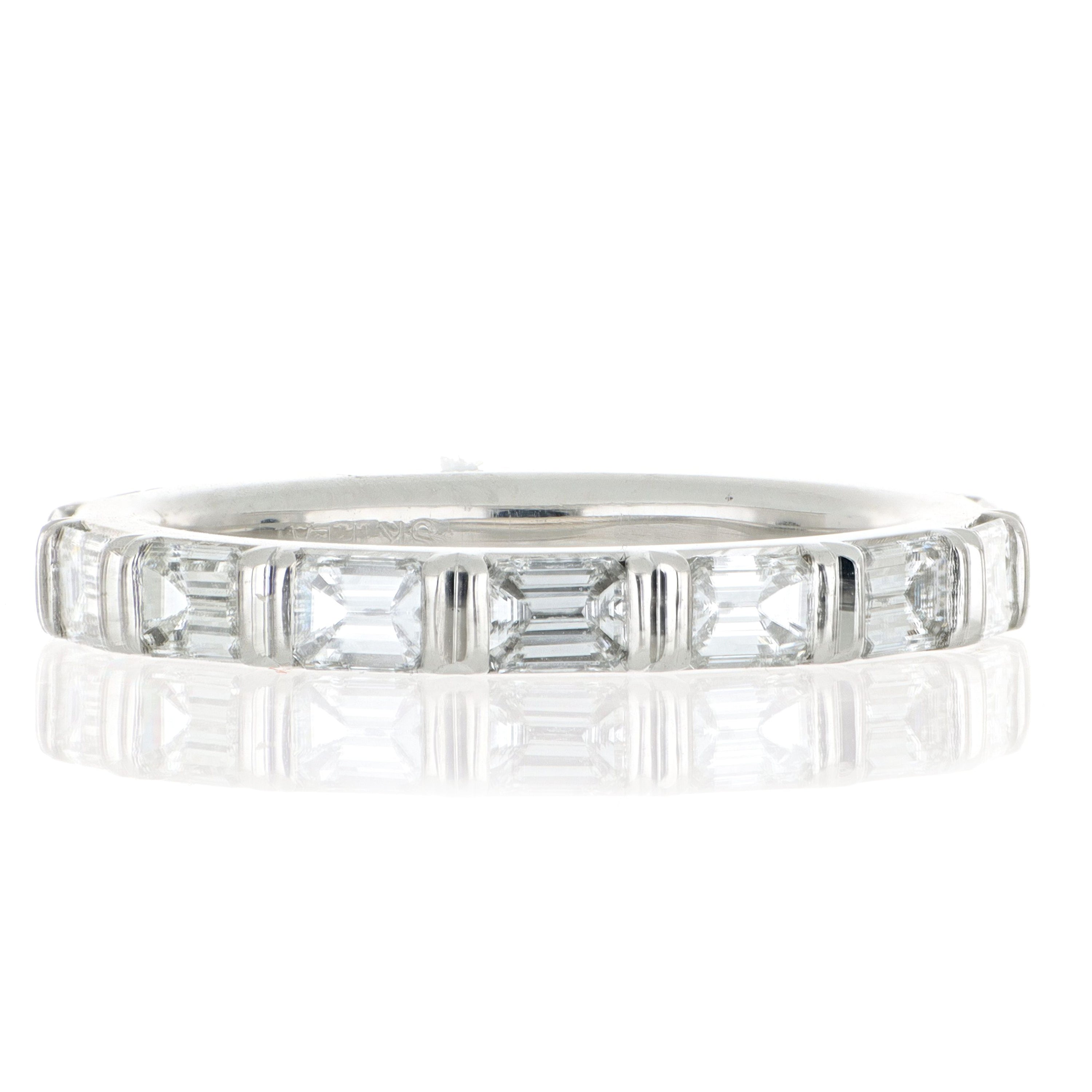 Platinum Baguette Diamond Eternity Band - Charles Koll Jewelers