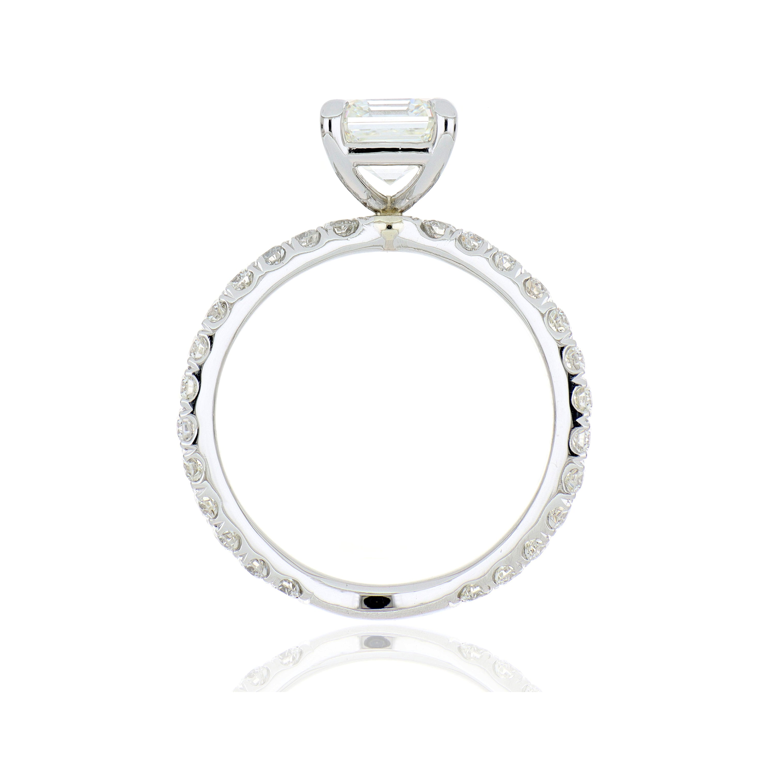 Platinum Custom Diamond Engagement Ring - Charles Koll Jewelers