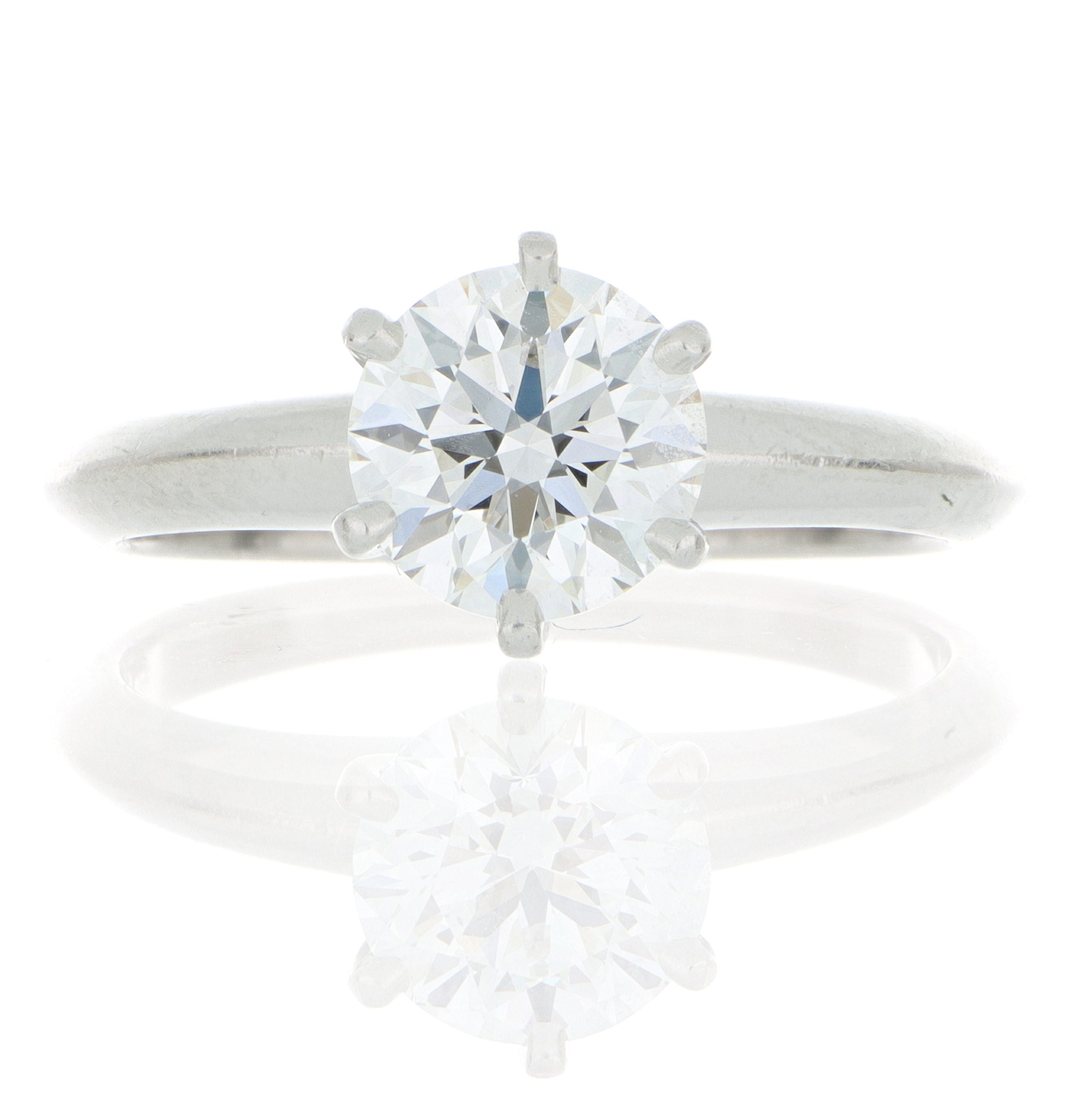 Tiffany &amp; Co. 1.29 CT ronde Solitaire verloofring