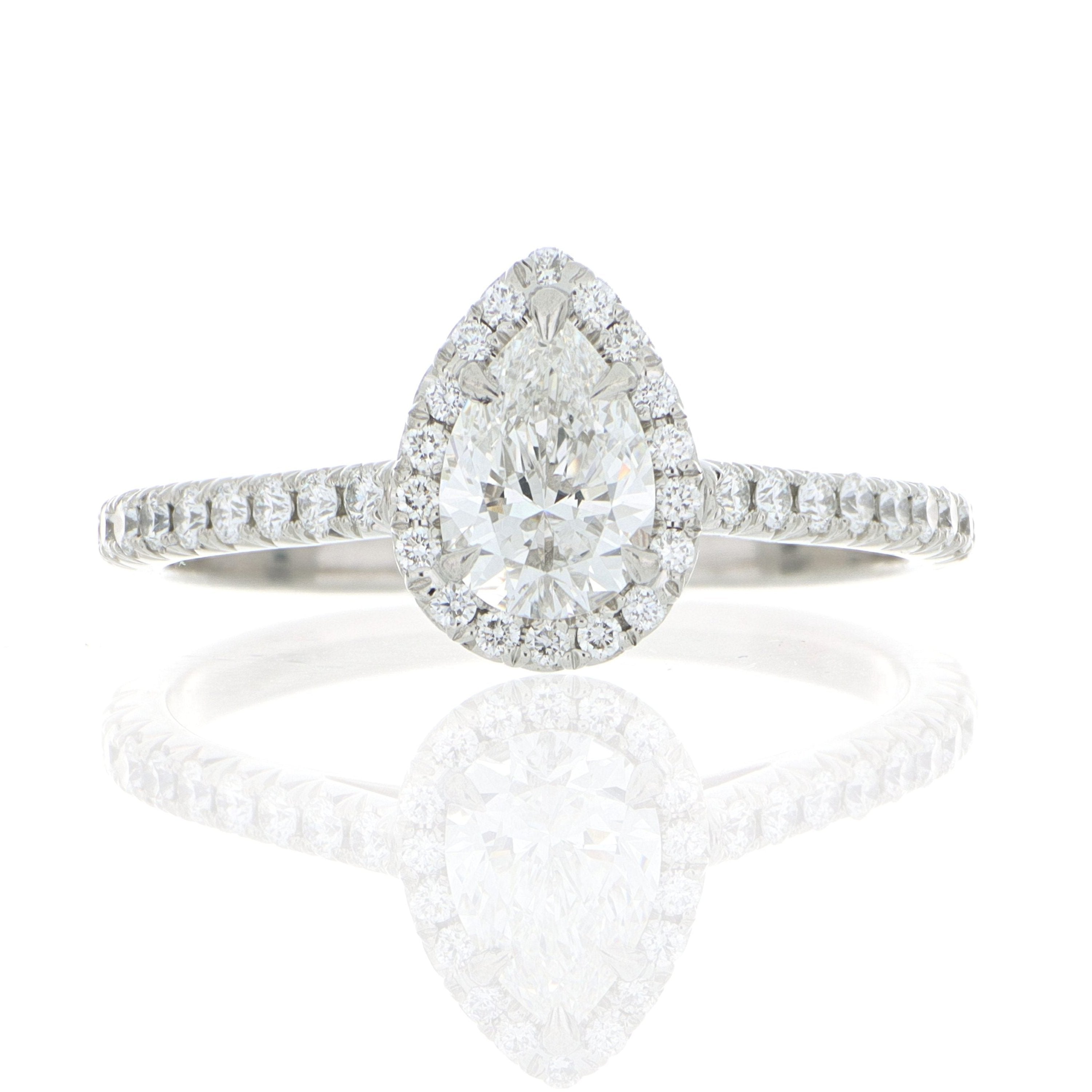 Tiffany & Co. Soleste® Platinum Pear shaped Halo Engagement Ring