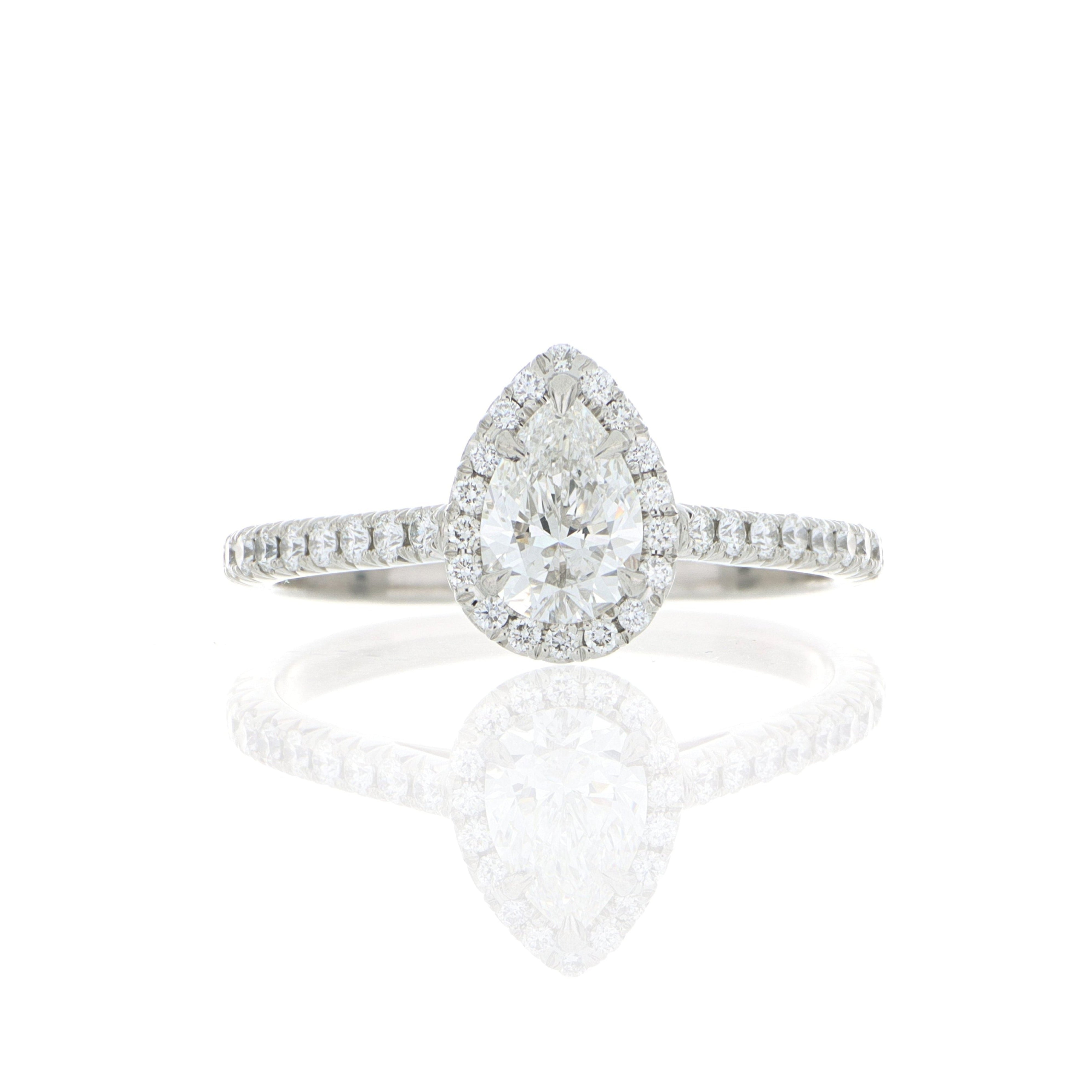 Tiffany & Co. Soleste® Platinum Pear shaped Halo Engagement Ring